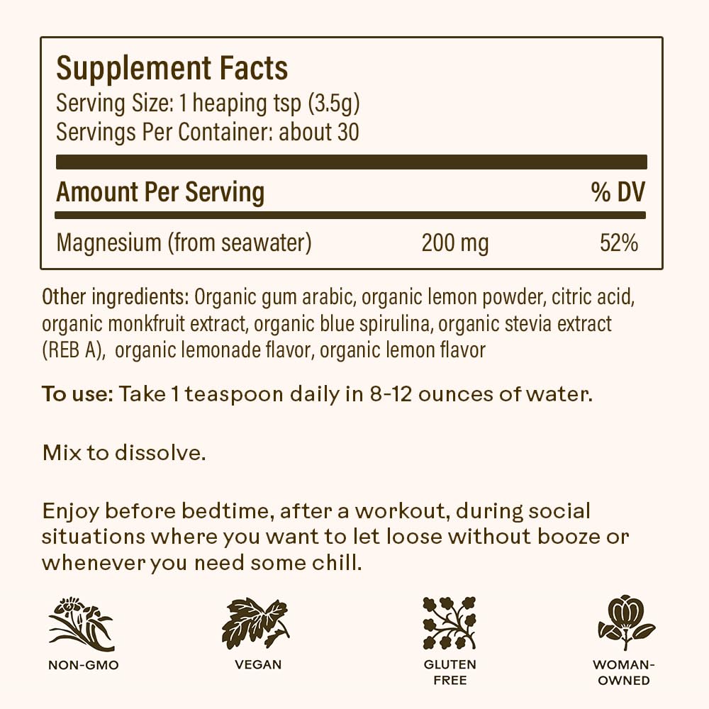 Wooden Spoon Herbs Magic Magnesium Citrate Powder 3.7 Ounce