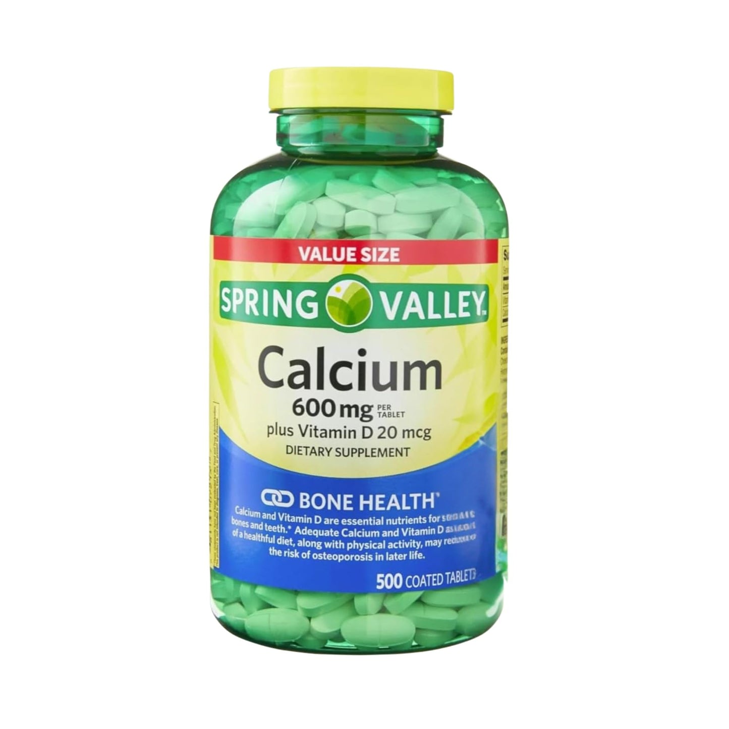 Unique Bundle Store Calcium Supplement with Vitamin D3, 600 mg Calcium, Tablet, 500 Tablets
