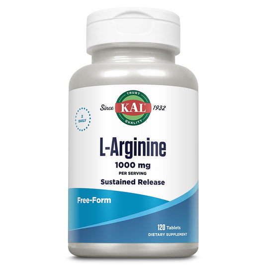KAL L-arginine 1000 mg Tablets, 120 Count