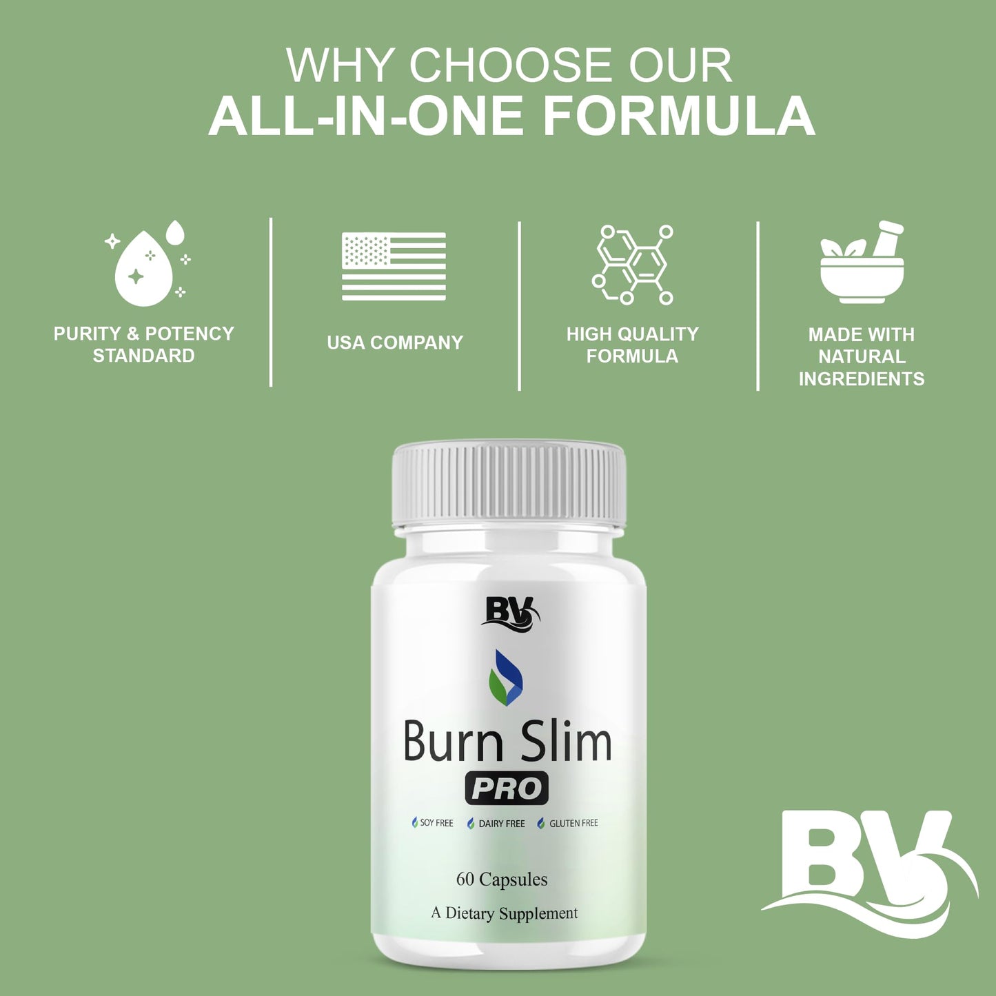 BLUE VIBE Burn Slim Pro Premium Health Support 120 Capsules