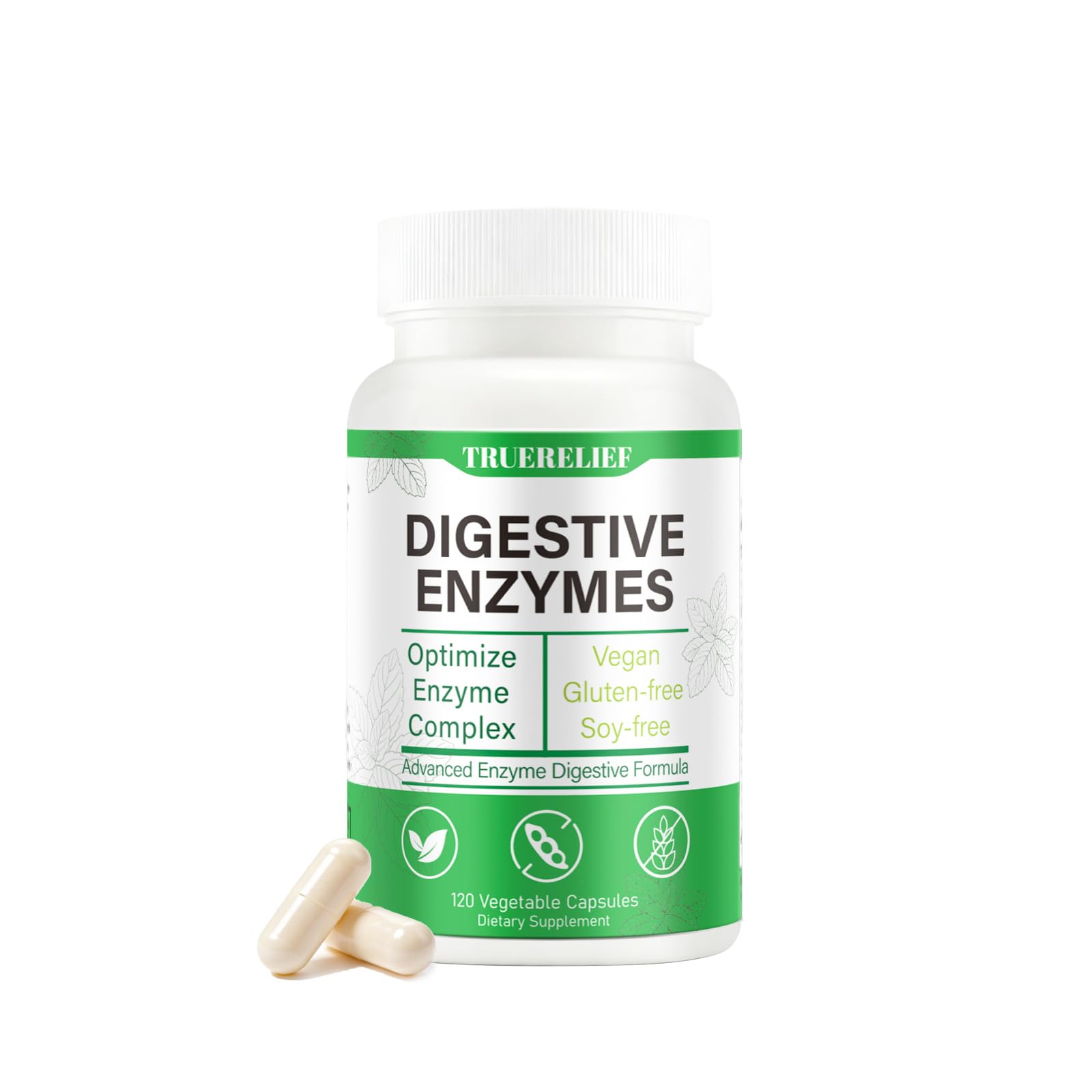 ZYGCDZ Complete Digestive Enzymes Supplement for Gut Health & Bloating Relief Capsules 120
