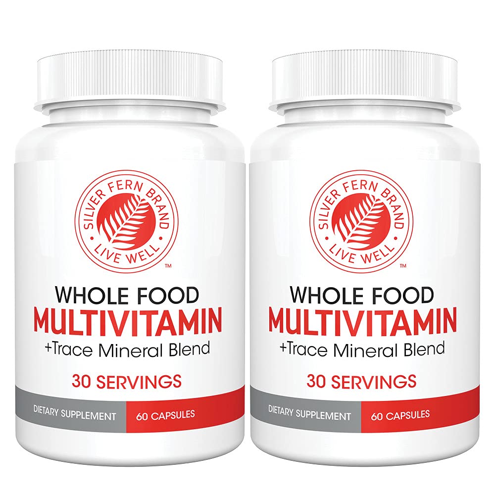 Silver Fern Whole Food Daily Multi Vitamin with Trace Mineral Blend Capsule 2 Bottles