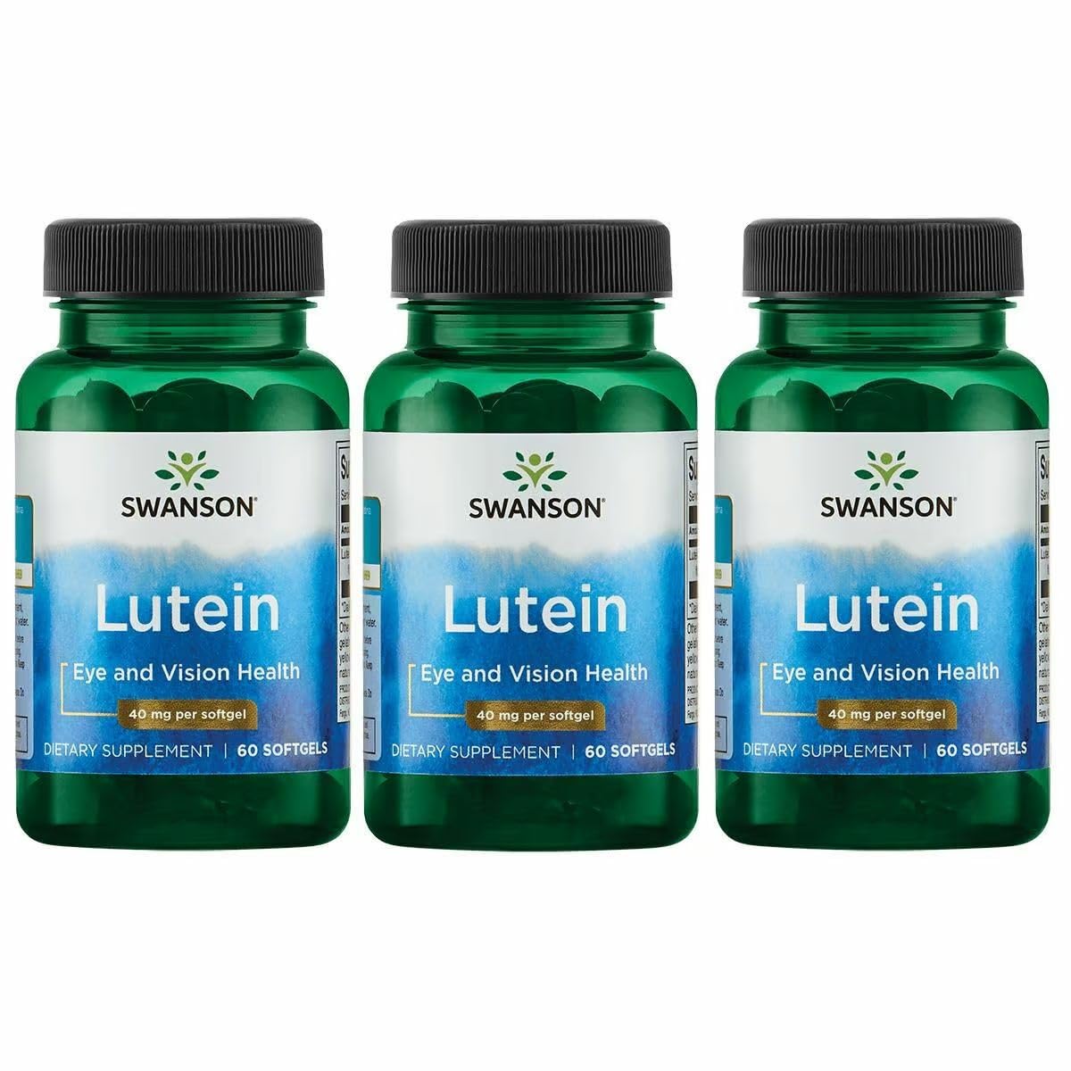 Swanson Lutein Eye Vision Retina Macula Health Supplement 40 mg Softgel, 180 Softgels