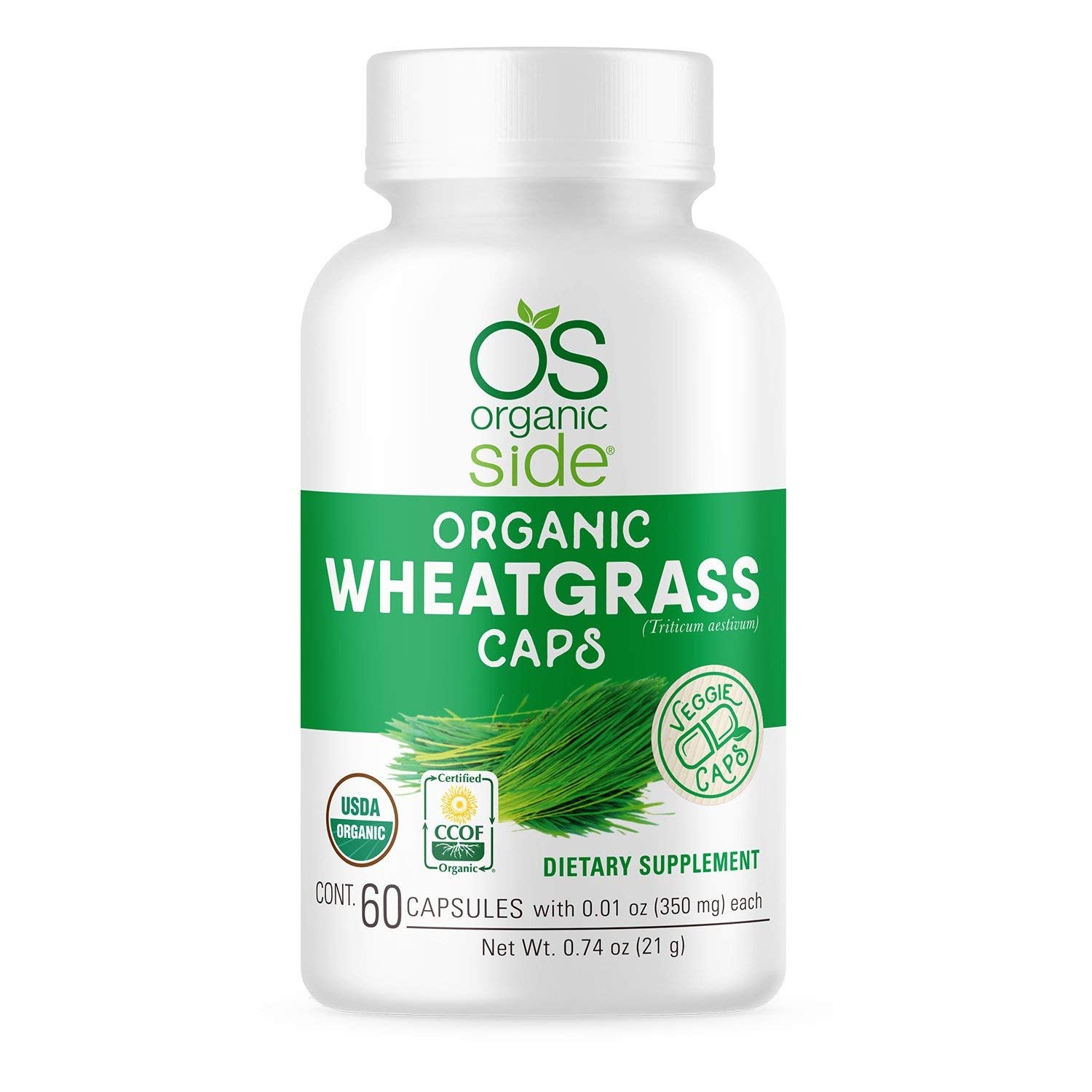 OS Organic Side Organic Wheatgrass Capsules 60 Count
