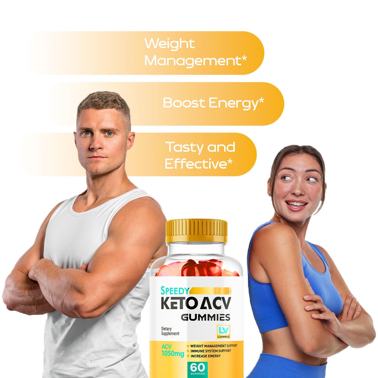 LIVORKA Speedy Keto ACV Gummies, 180 Gummies