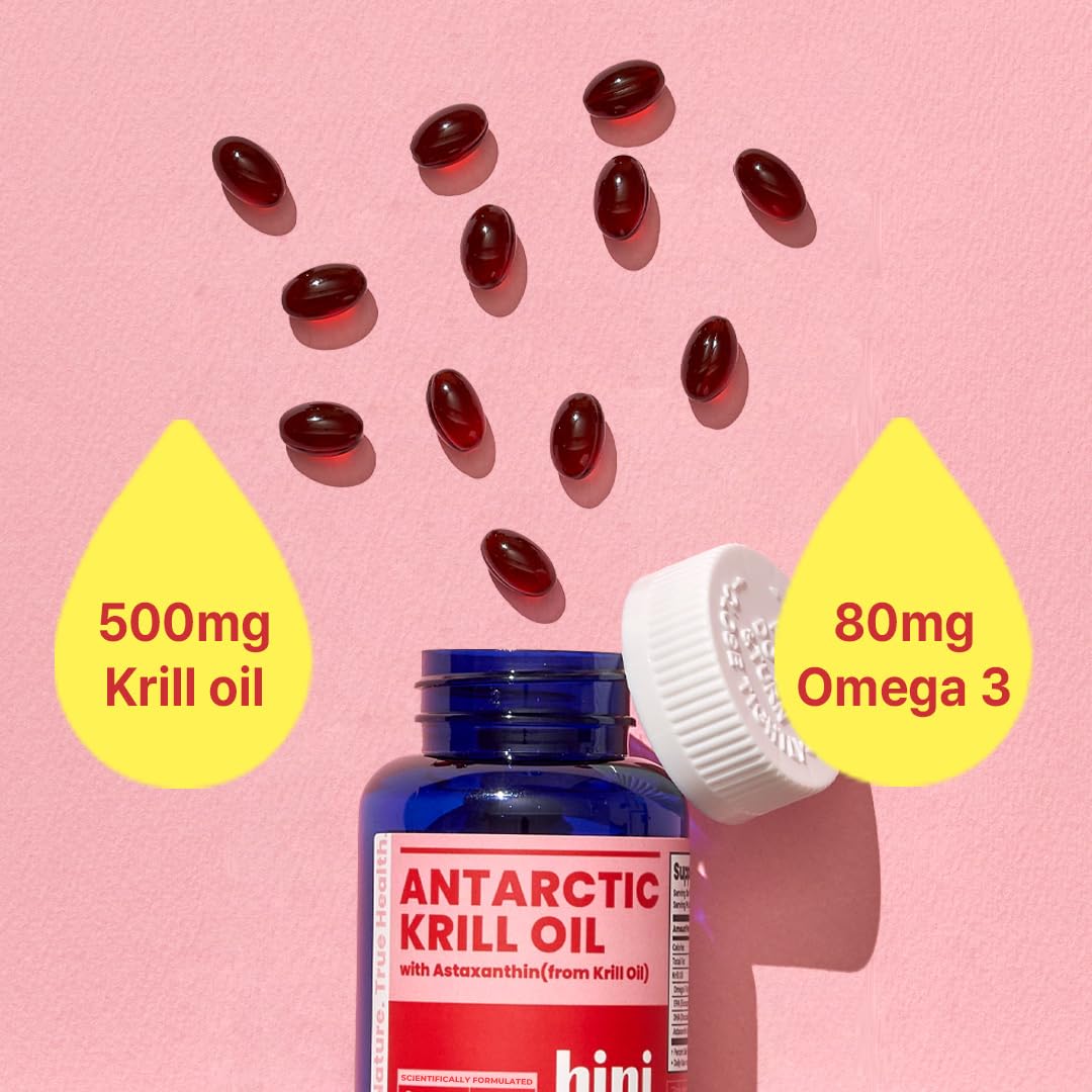 HINI Antarctic Krill Oil 500 mg Softgels, 30 Softgels