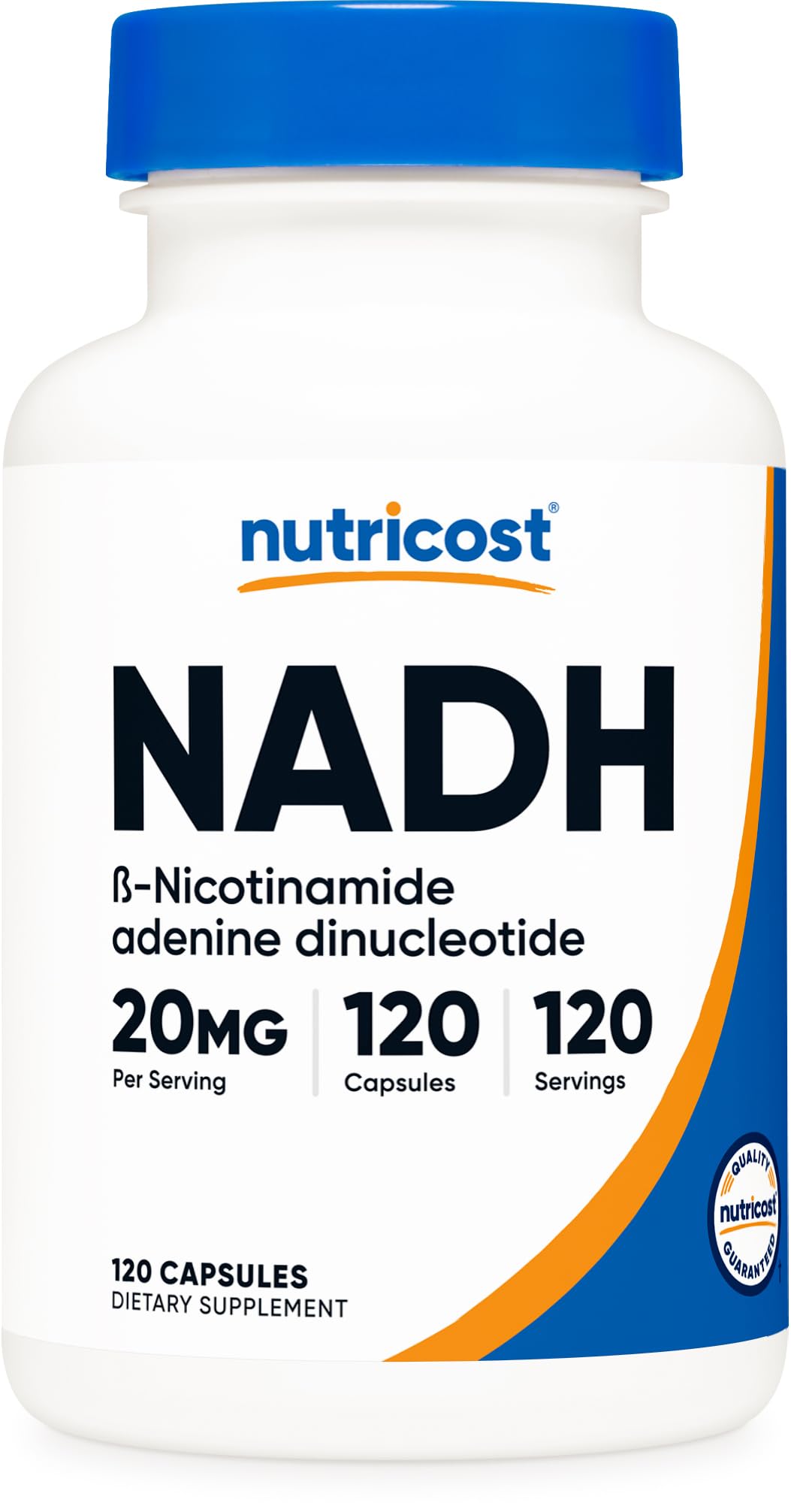 Nutricost NADH Supplement (20mg) Capsules, 120 Count