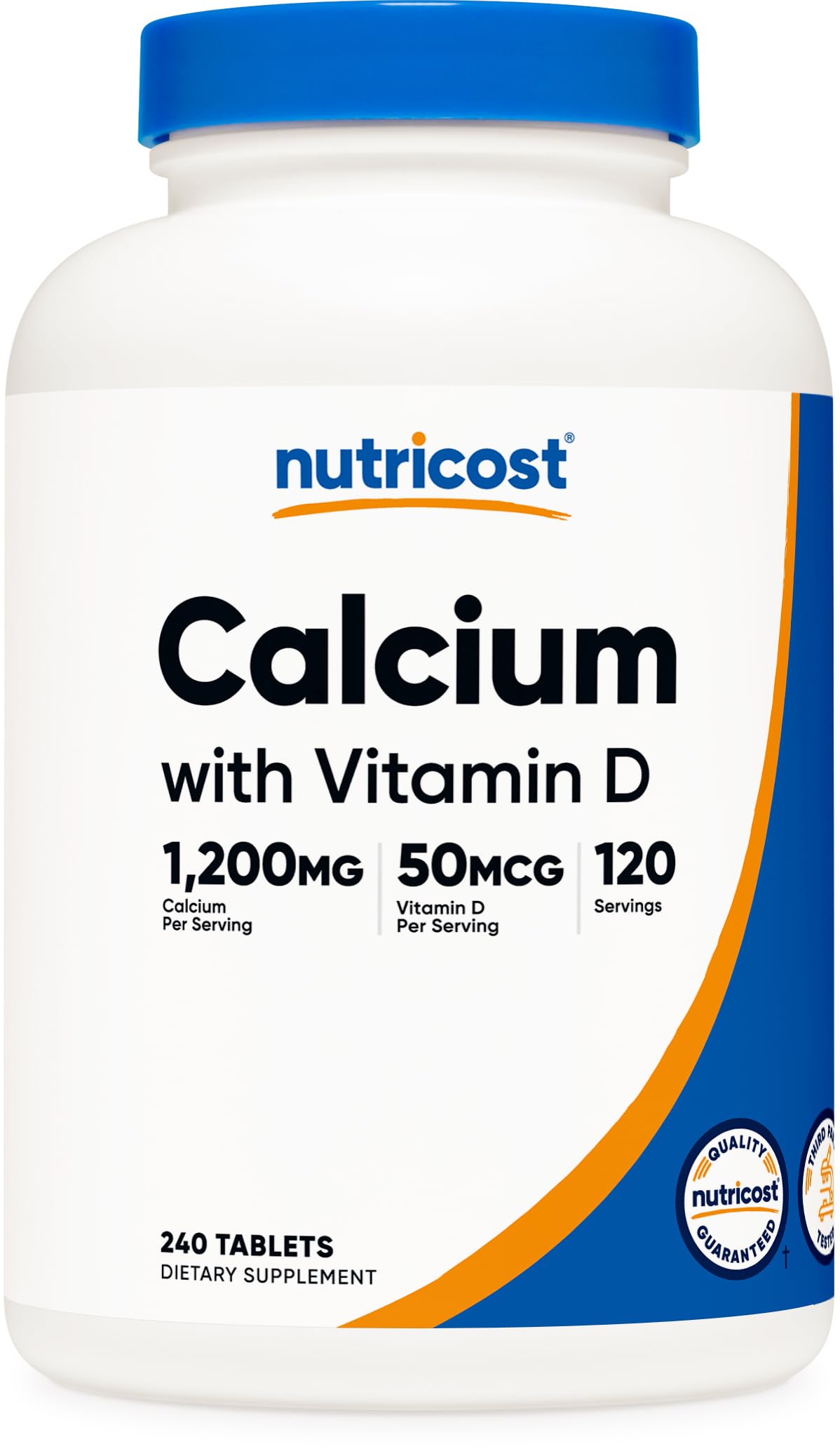 Nutricost Calcium with Vitamin D, 240 Tablets