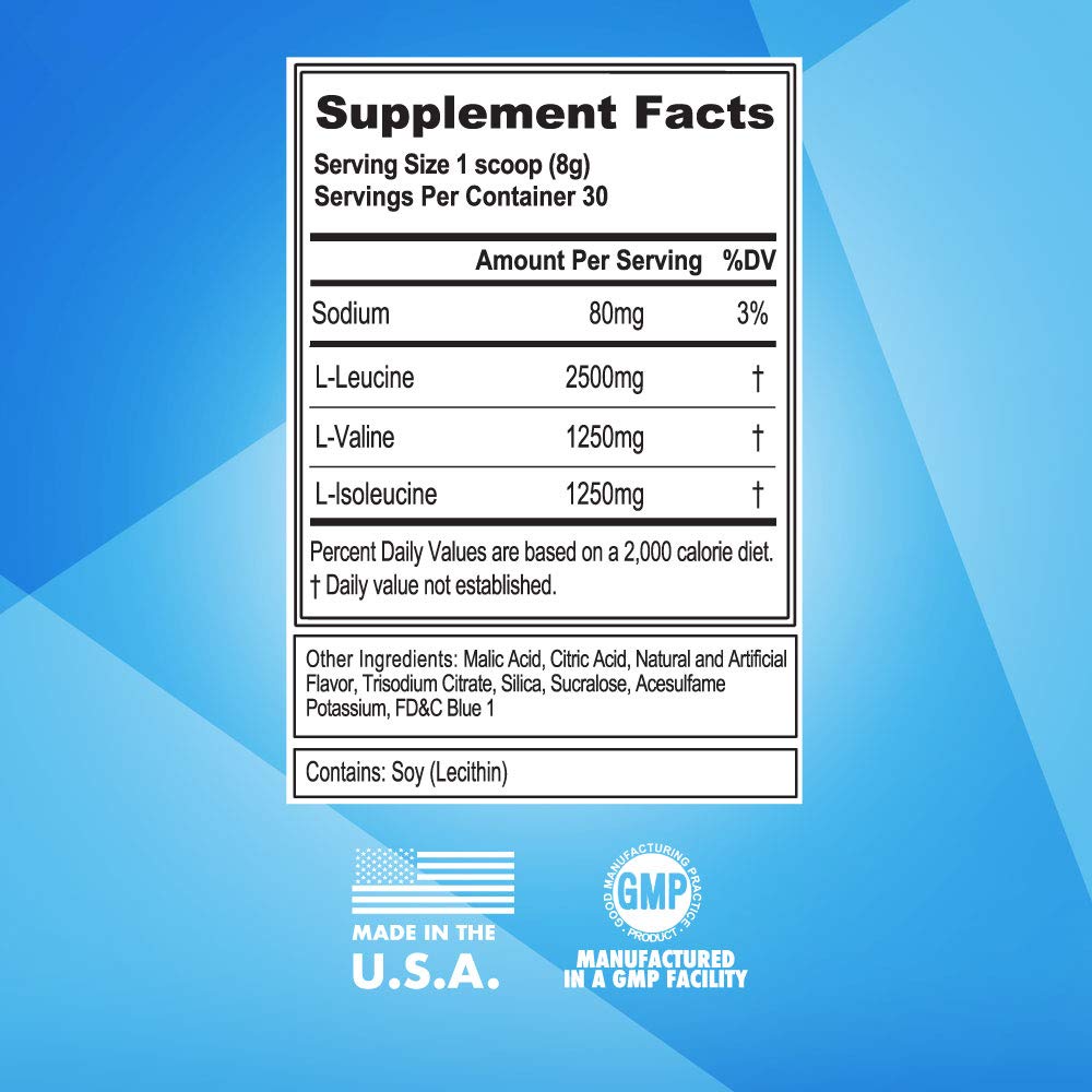 fitcode Ultra Premium BCAAs with 5G of Pure BCAAs with Proven 2:1:1 Ratio of Amino Acids to Help Post Workout Recovery, Lean Muscle Growth, Endurance, 8.46 Ounce Powder