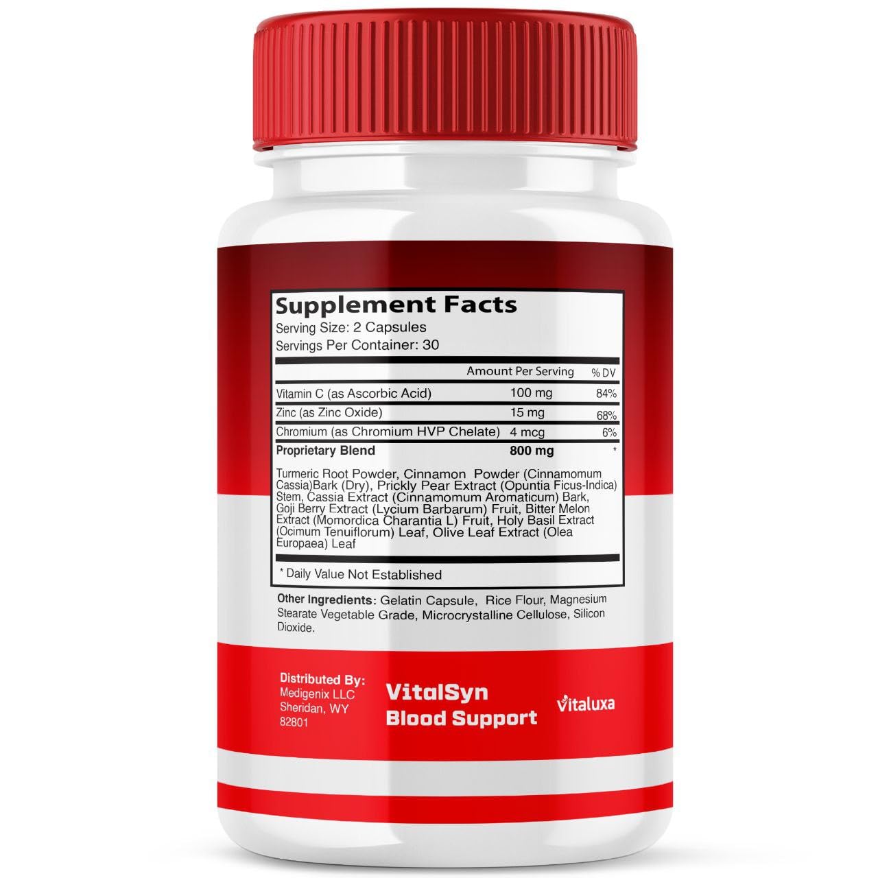 Vitaluxa Vitalsyn Blood Support Glyco Optimizer Capsules, 120 Count