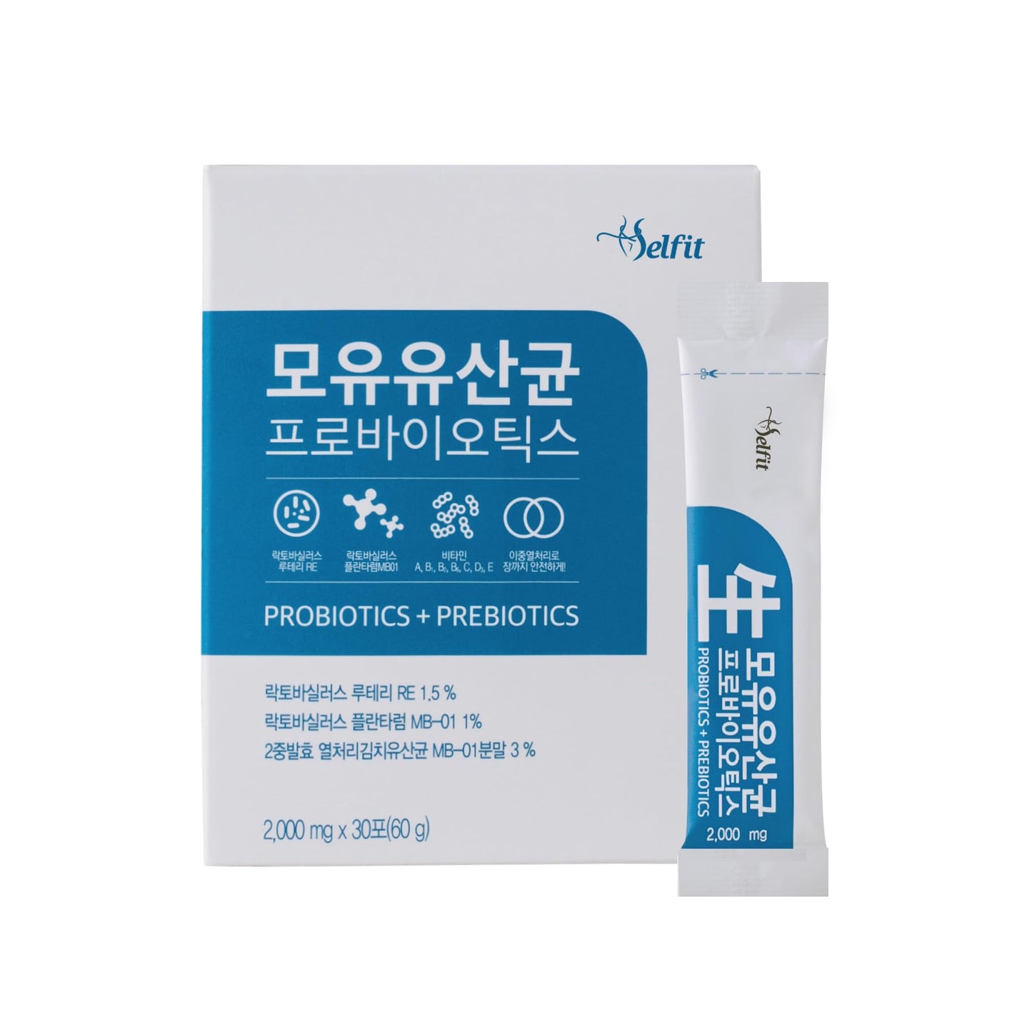 SELFIT Mother's Milk Probiotics Powder, 0.07 oz, Pack of 30