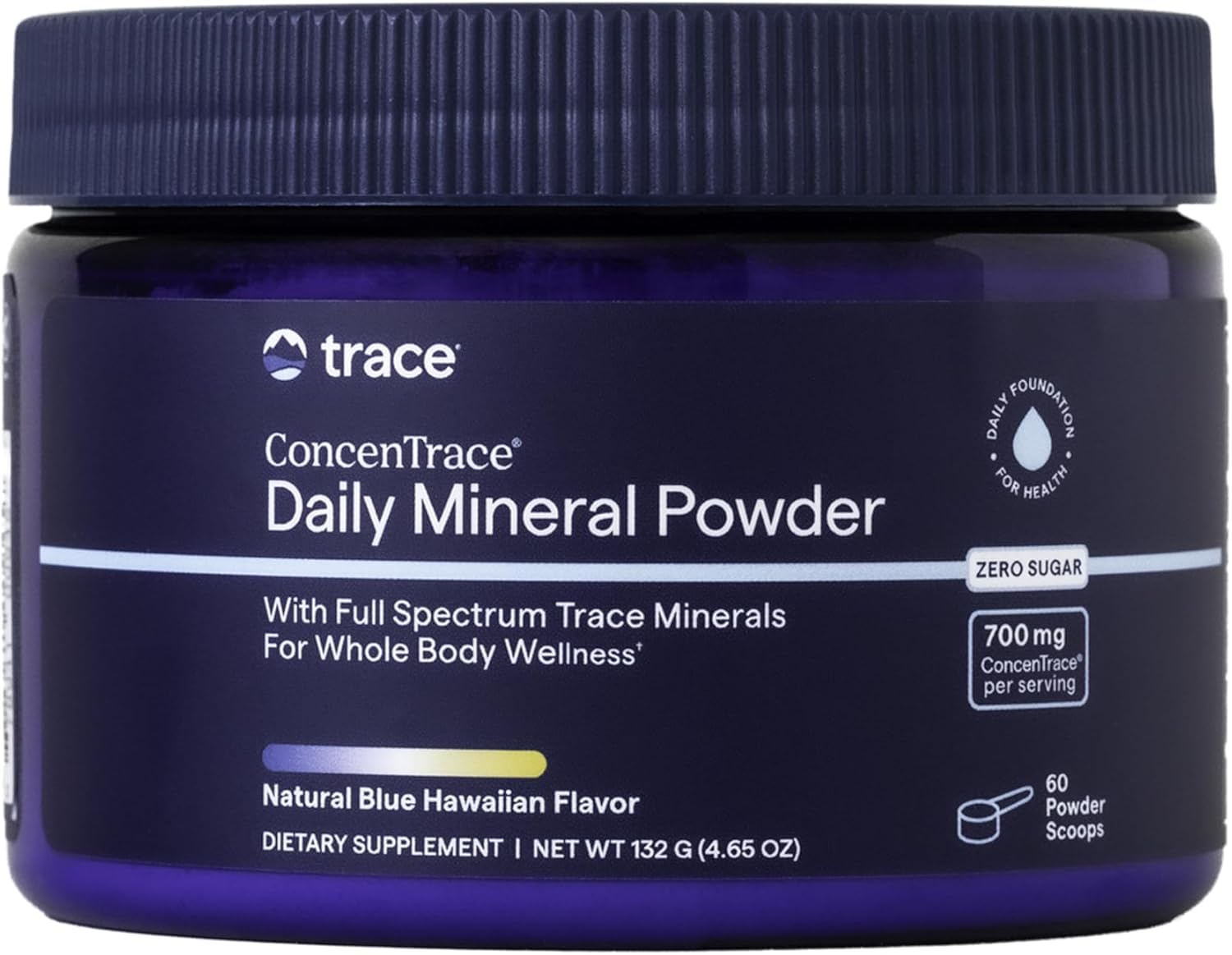 Trace Minerals ConcenTrace Mineral Powder Blue Hawaiian, 60 Servings, 4.65 Ounce