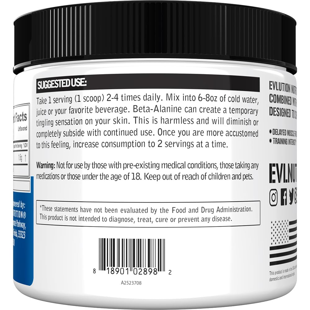 Evlution Beta-Alanine Powder 7 Ounce