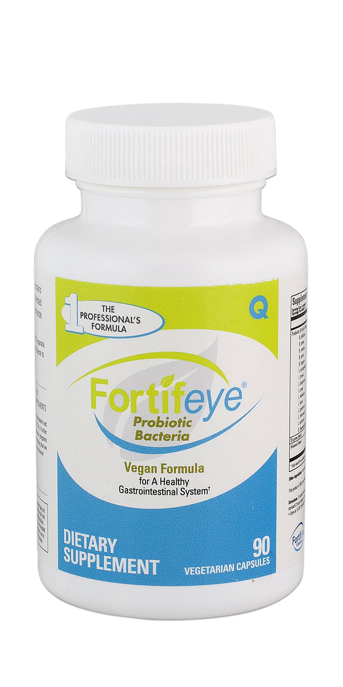 Fortifeye Vitamins Probiotic Bacteria Vegan Supplement with Digestive Enzymes 90 Capsules