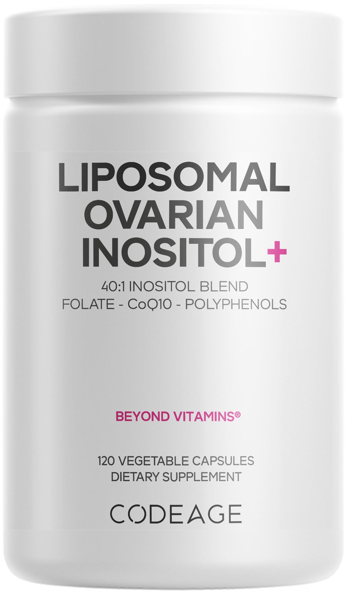 Codeage Liposomal Ovarian Inositol+ Supplement 120 Capsules