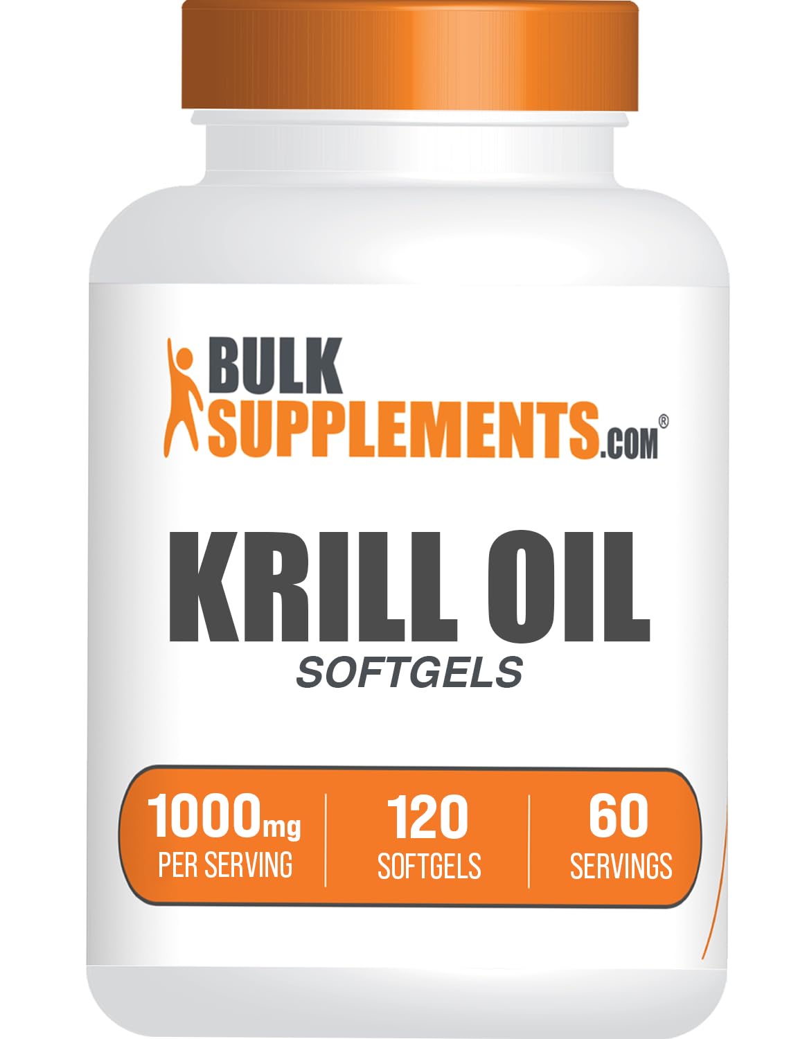 BulkSupplements Krill Oil 1000mg Softgels 120 Count