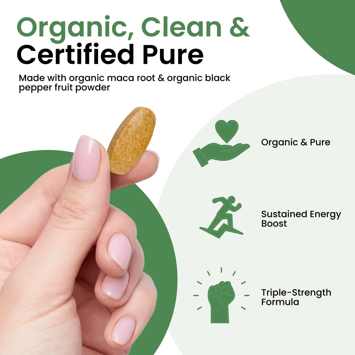 Mila Miamor Organic Maca Root Extract 1500 mg Tablets 60 Count
