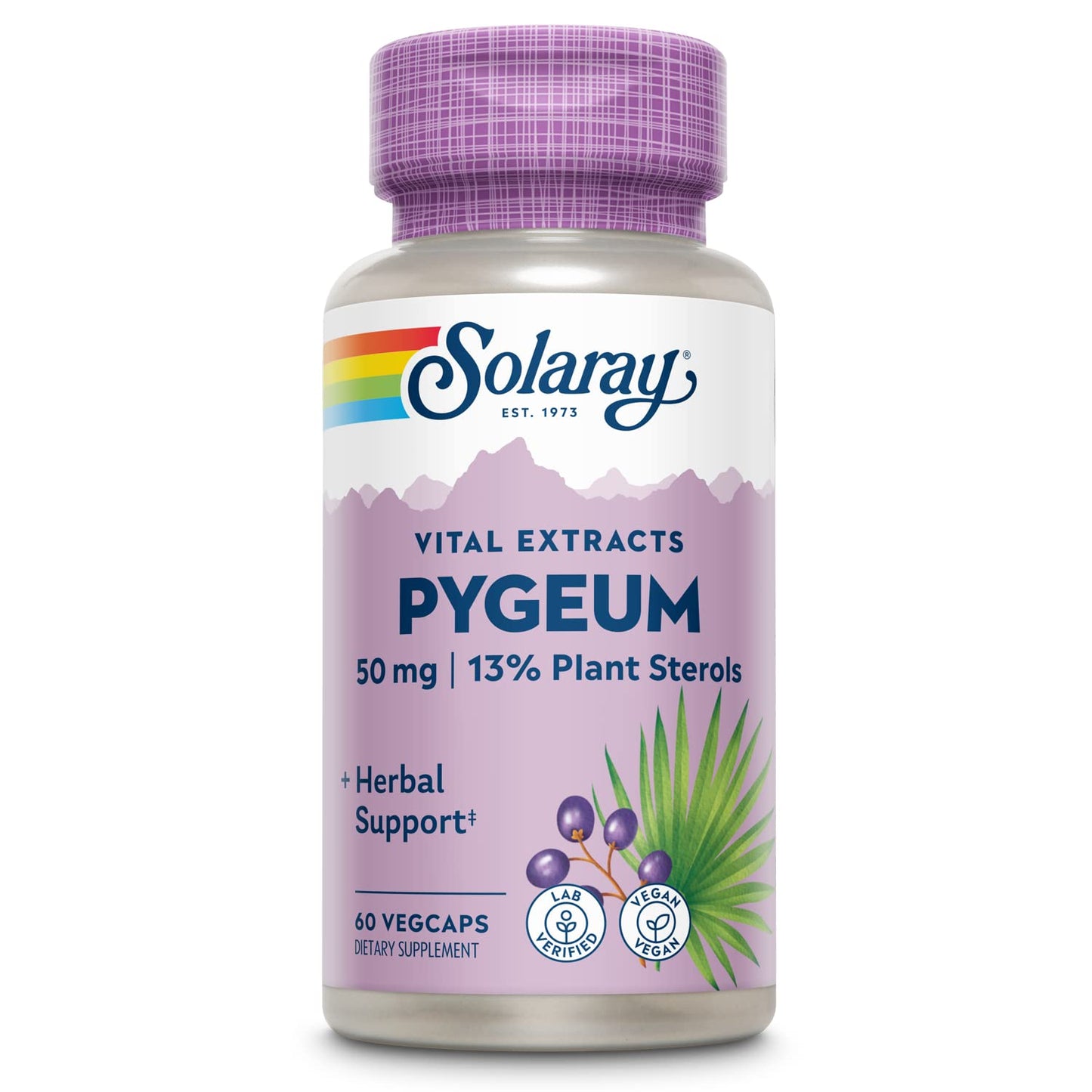 SOLARAY Pygeum Bark Extract 50mg Capsule, 60 VegCaps