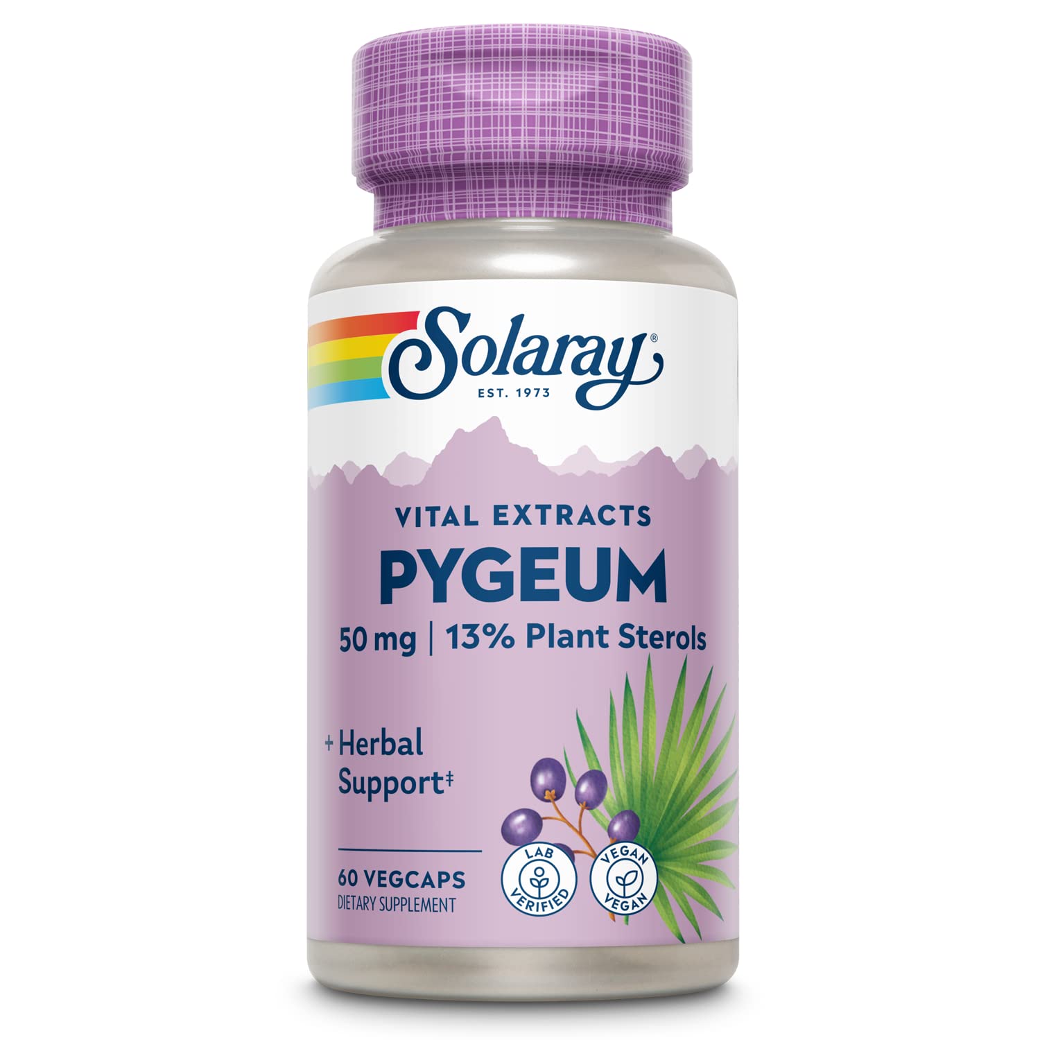 SOLARAY Pygeum Bark Extract 50mg Capsule, 60 VegCaps