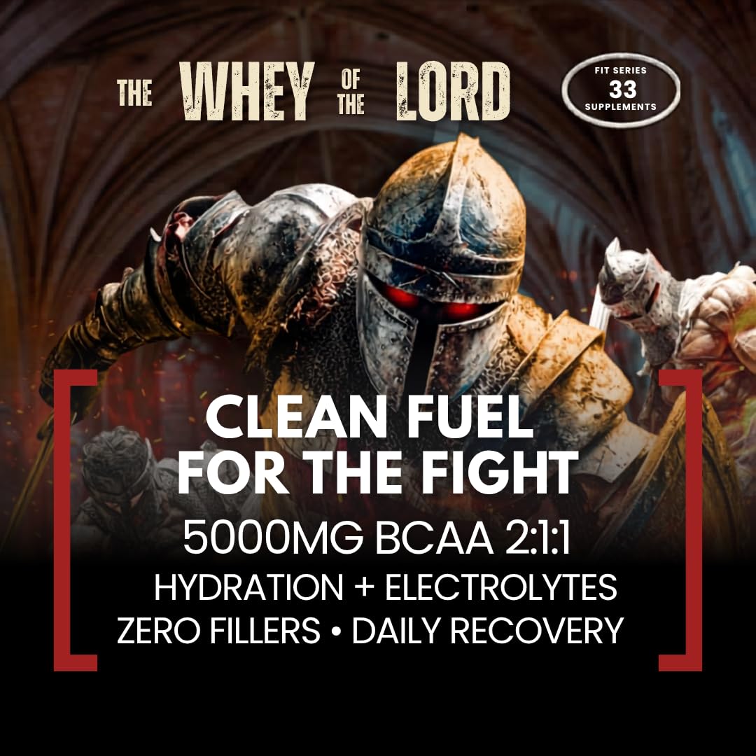 The Whey of The Lord Armor of God BCAA Amino Acid Recovery Supplement, Muscle Repair, Endurance, Hydration, Workout Support Powder, 10.14 Ounce
