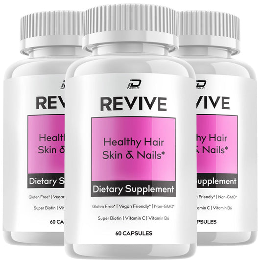 Indelo Revive Healthy Hair Skin and Nails Capsules, 180 Count