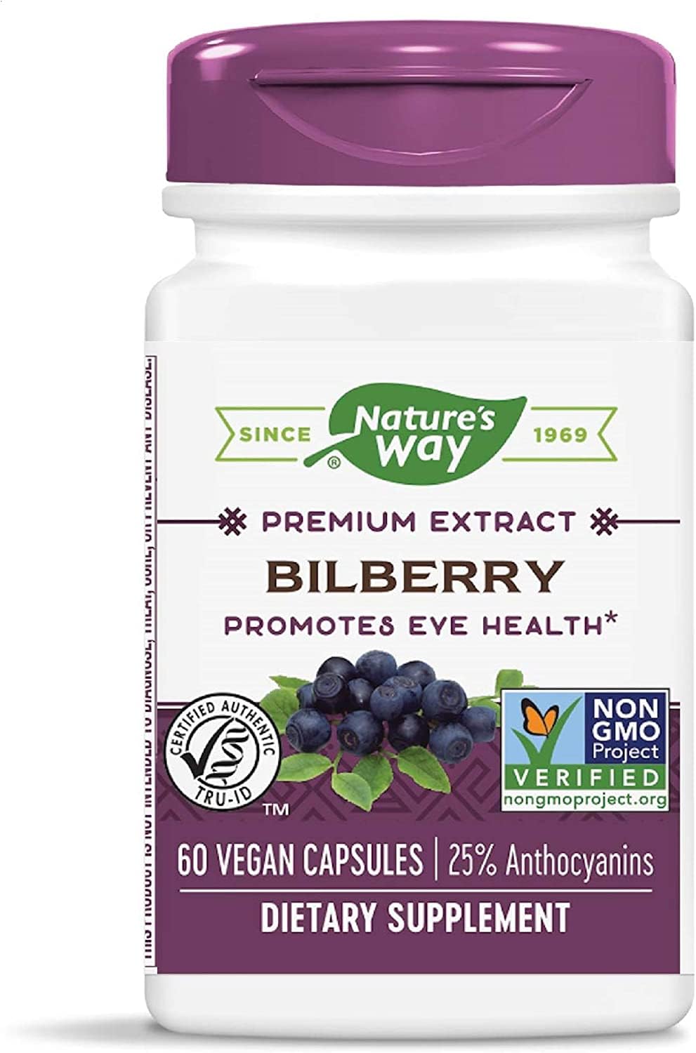 Nature's Way Bilberry Standard Extract Capsules 60 Count