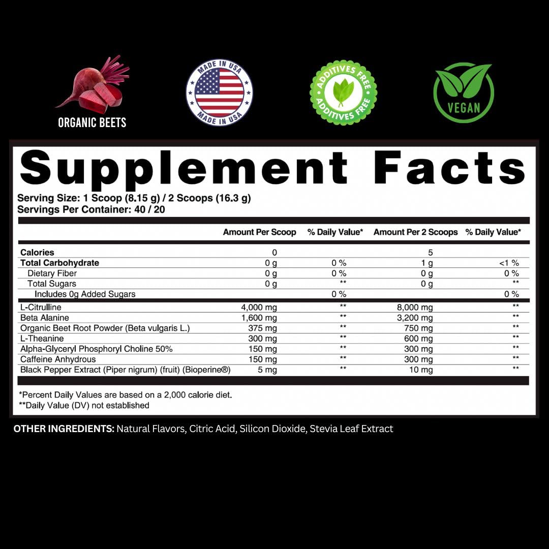 AstroLab Supplements BLASTOFF Clean Pre-Workout Powder 11.5 oz