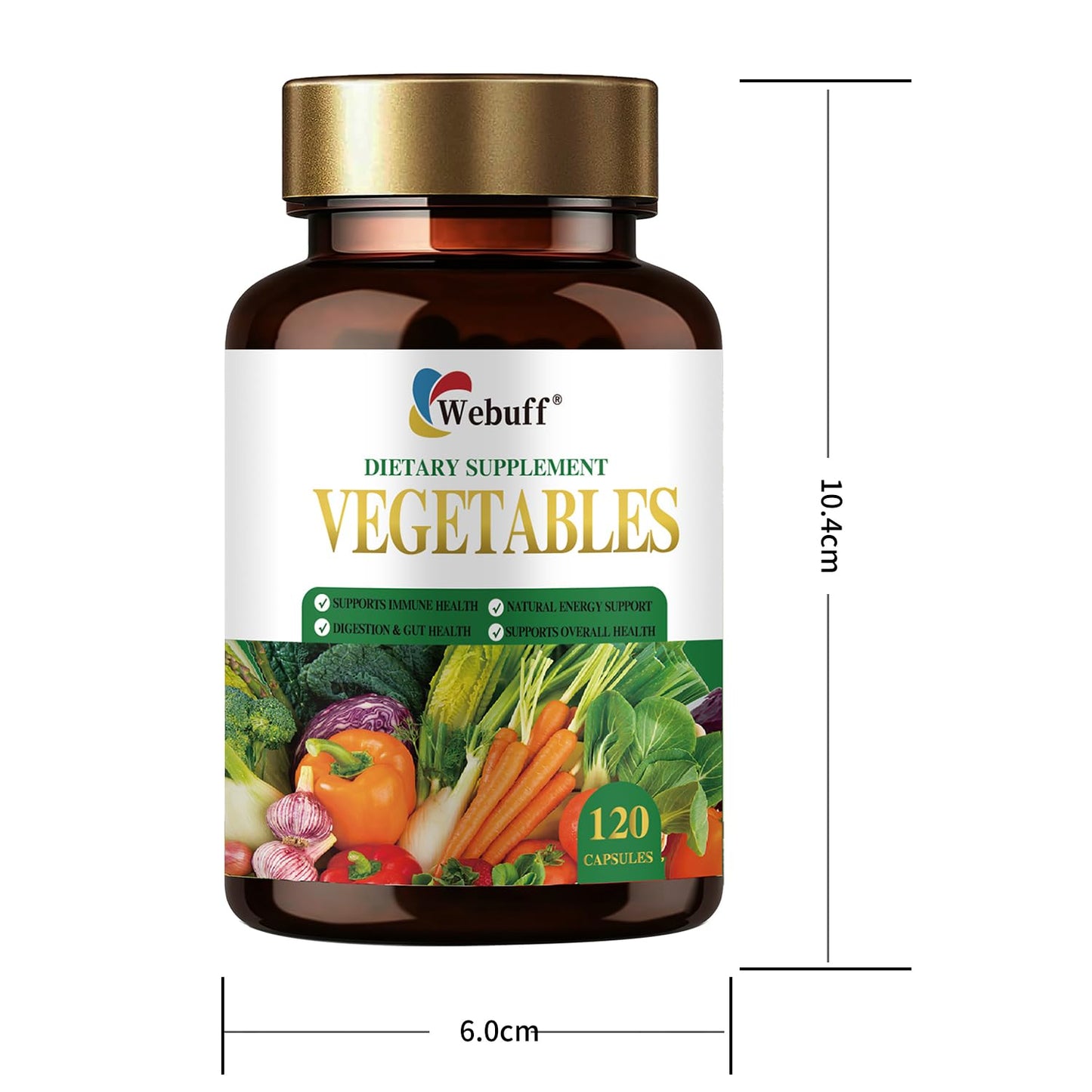 Webuff Fruits & Veggies Supplements Whole Fruit and Vegetable Capsules 120 Capsules