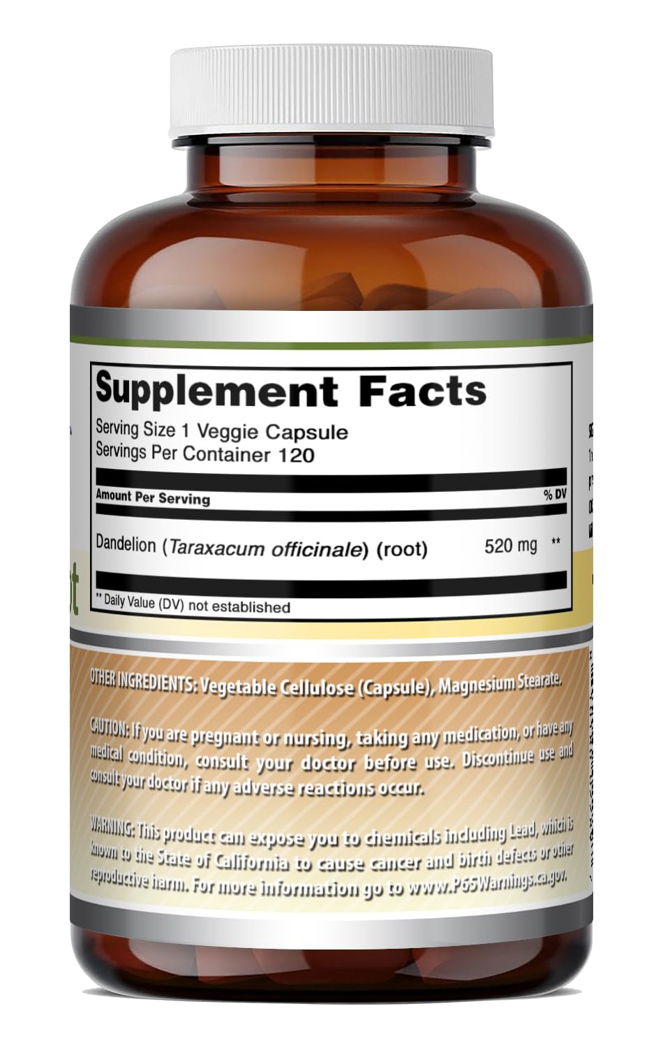 Amazing Nutrition Dandelion Root Supplement Capsule, 120 Count