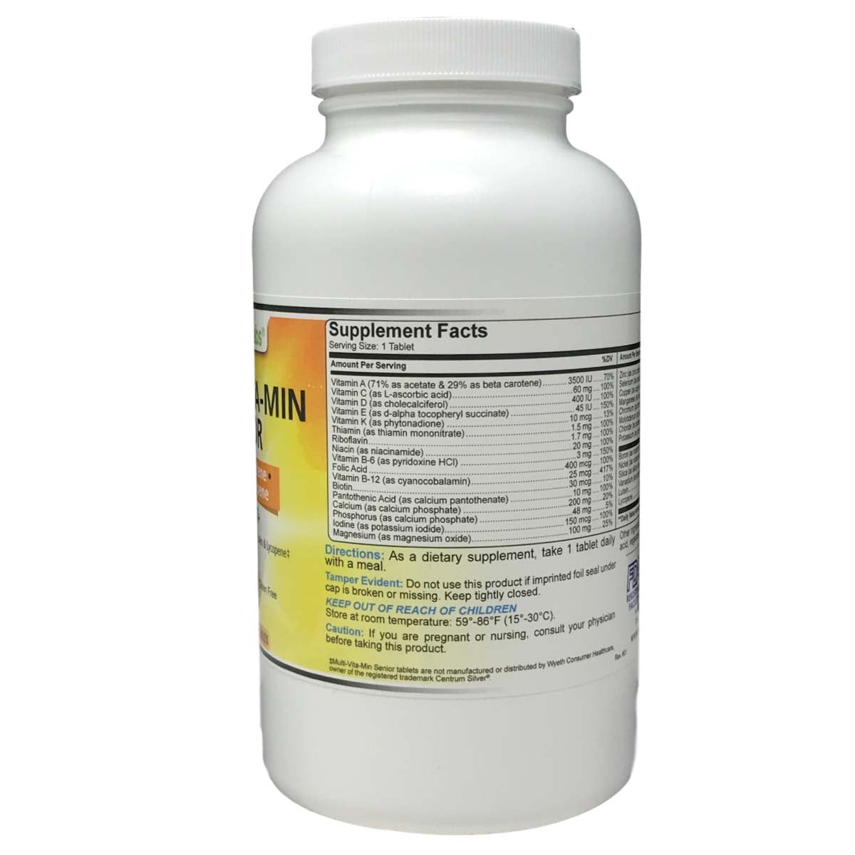 Wonder Laboratories Multi-Vitamin Multi-Mineral Tablet, 365 Tablets