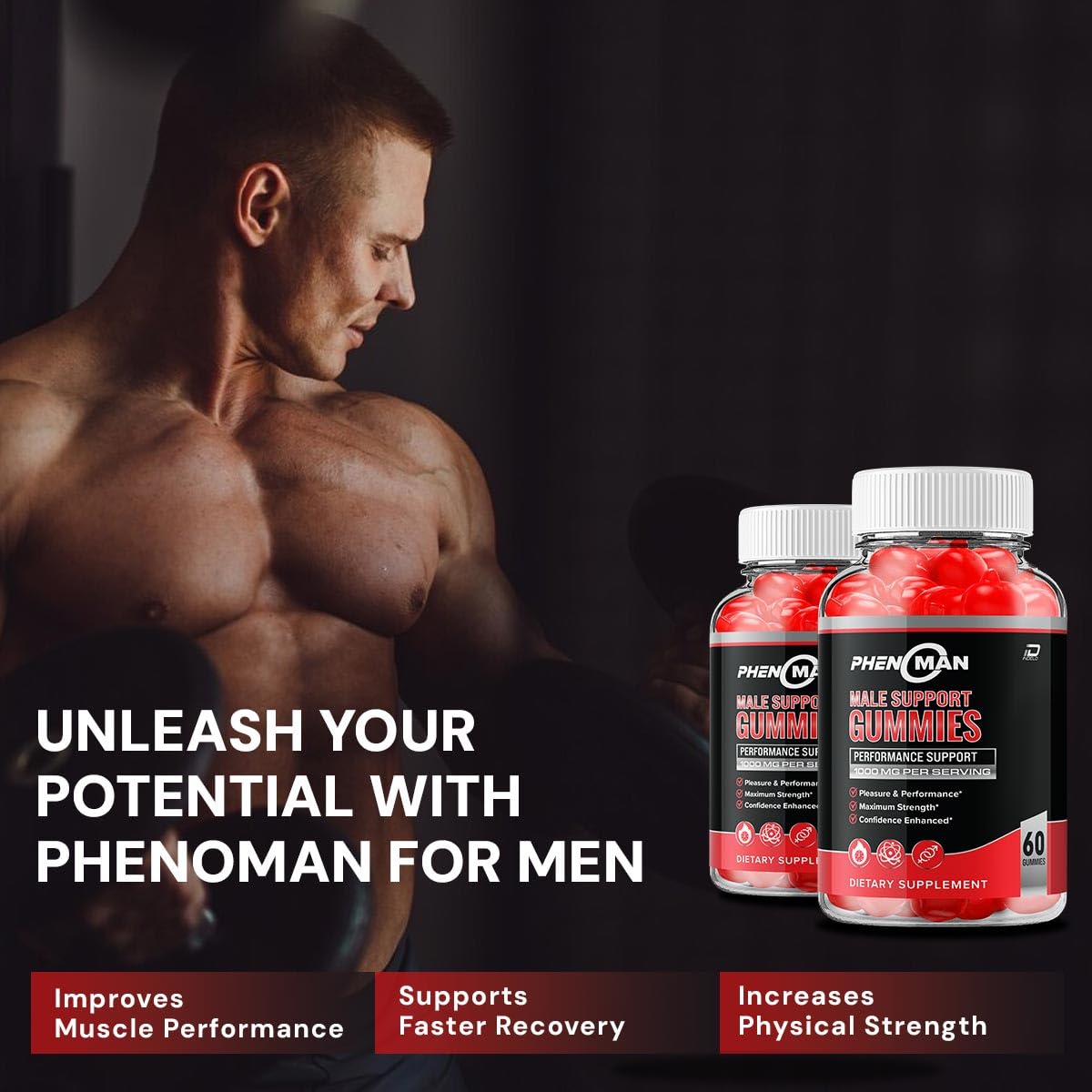 Indelo Phenoman for Men Gummies 60 Count
