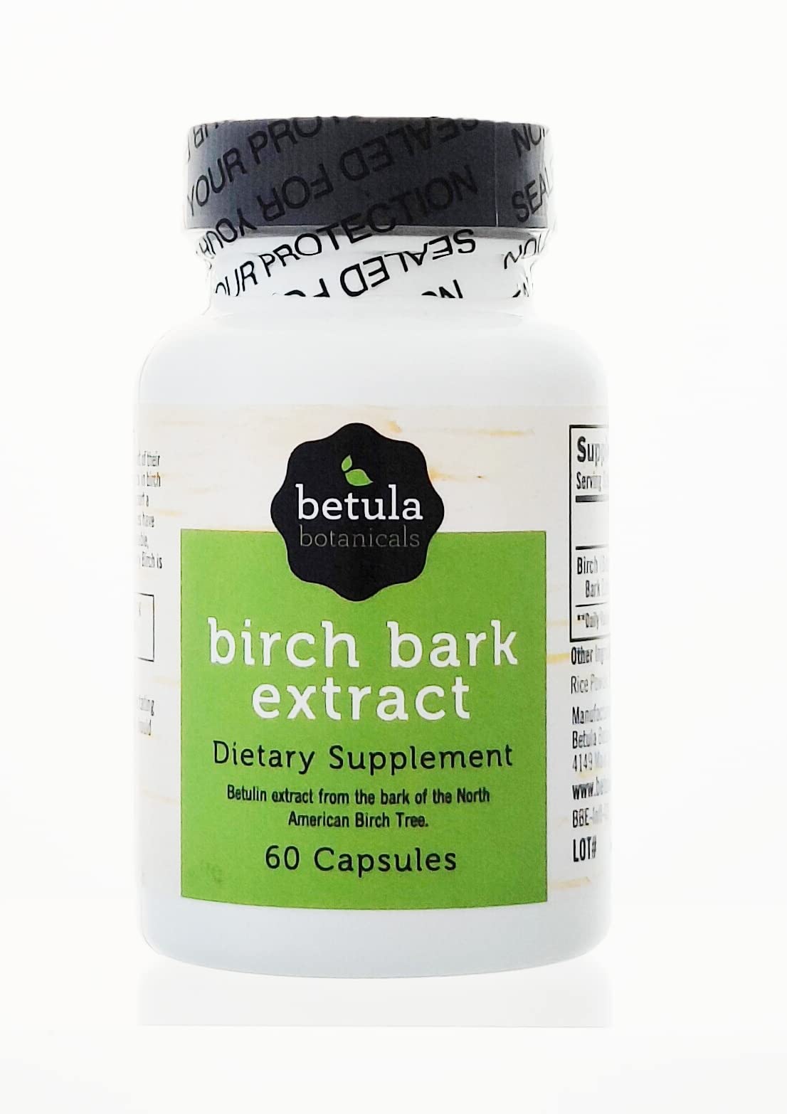 Betula Botanicals Birch Bark Betulin Extract Capsule 60 Count
