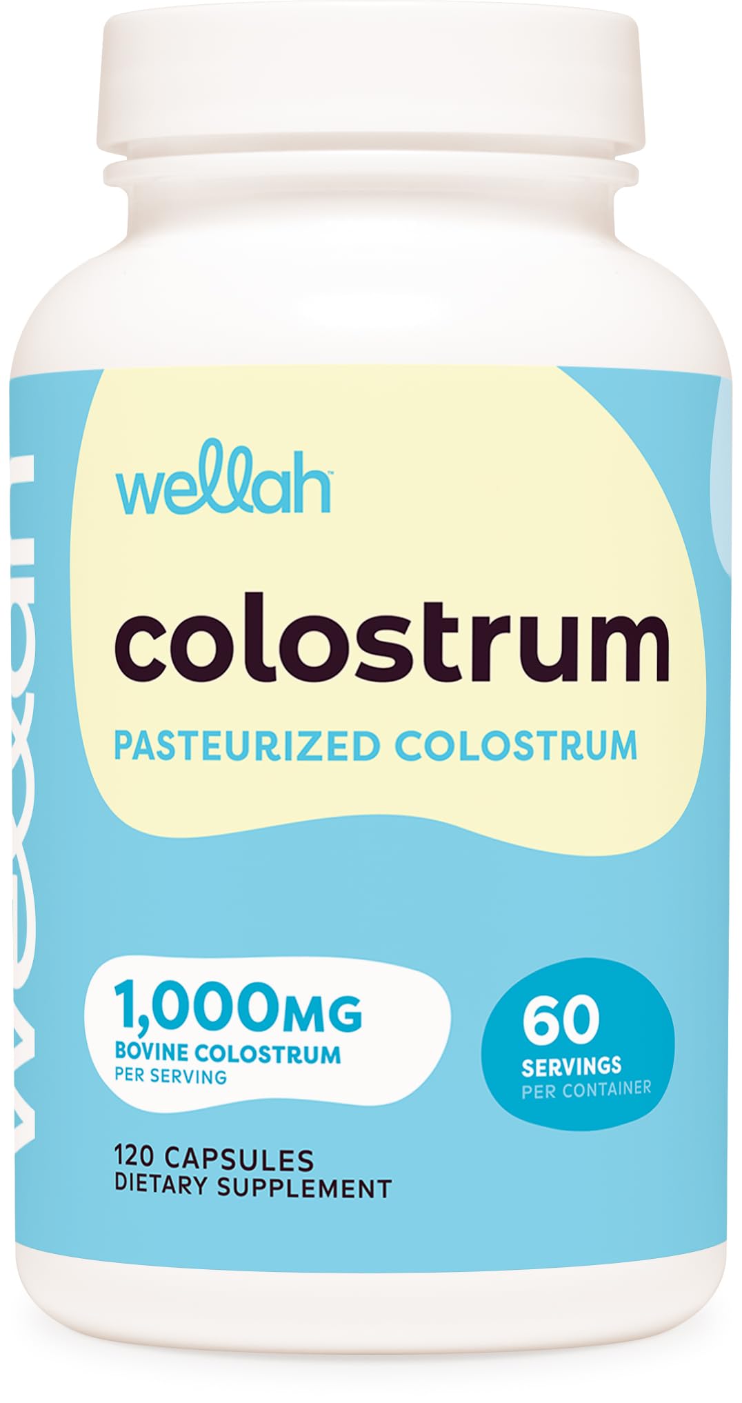 Wellah Pasteurized Colostrum Capsules (1000mg) 120 Capsules