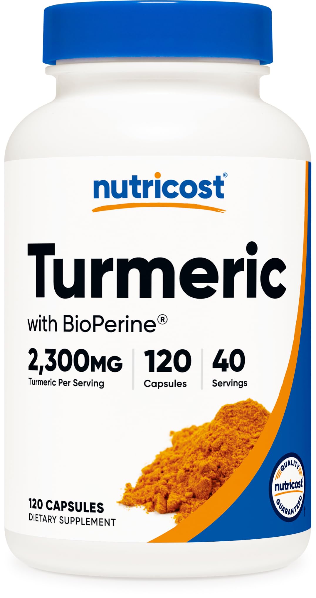 Nutricost Turmeric Curcumin with BioPerine 2300mg Capsules, 120 Capsules