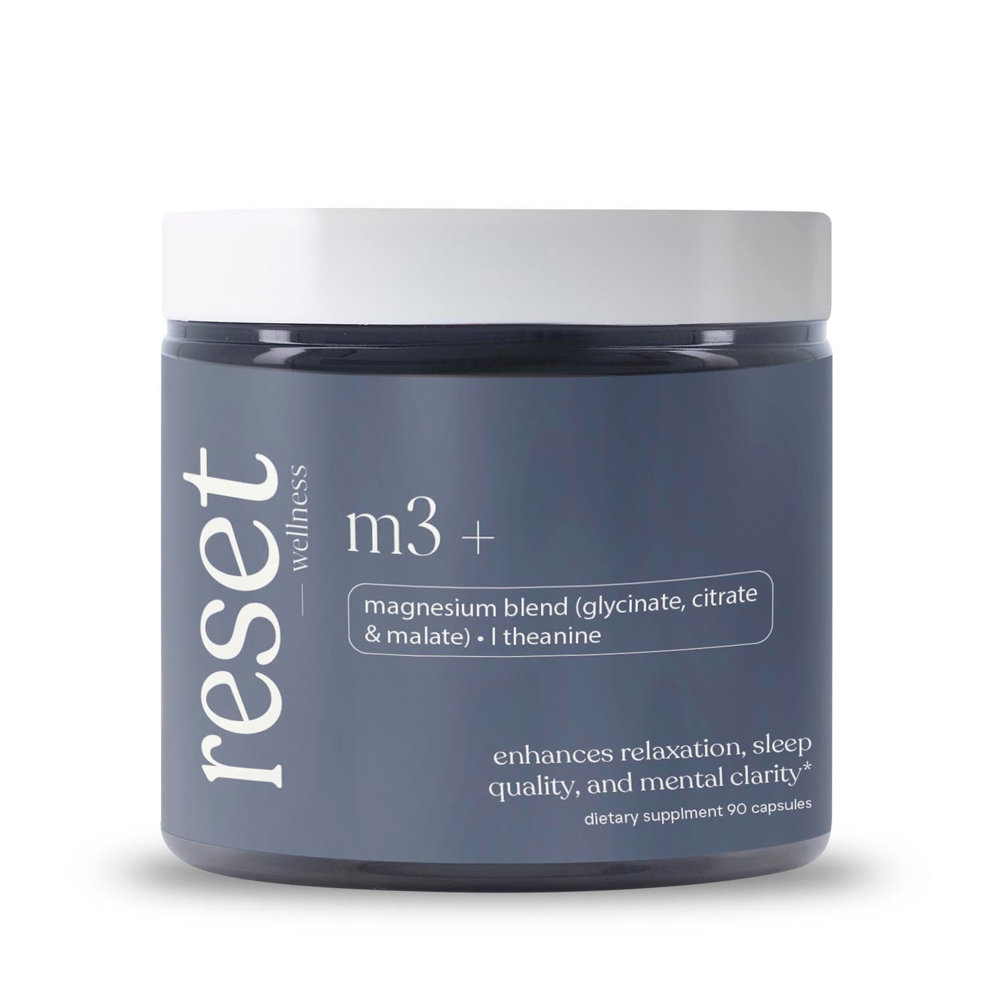 Reset Wellness M3+ Magnesium Glycinate, Citrate, Glycinate, Malate 90 Capsules