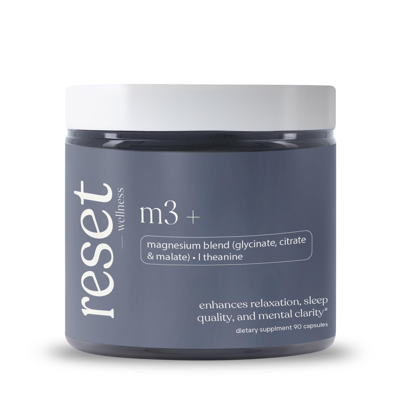 Reset Wellness M3+ Magnesium Glycinate, Citrate, Glycinate, Malate 90 Capsules
