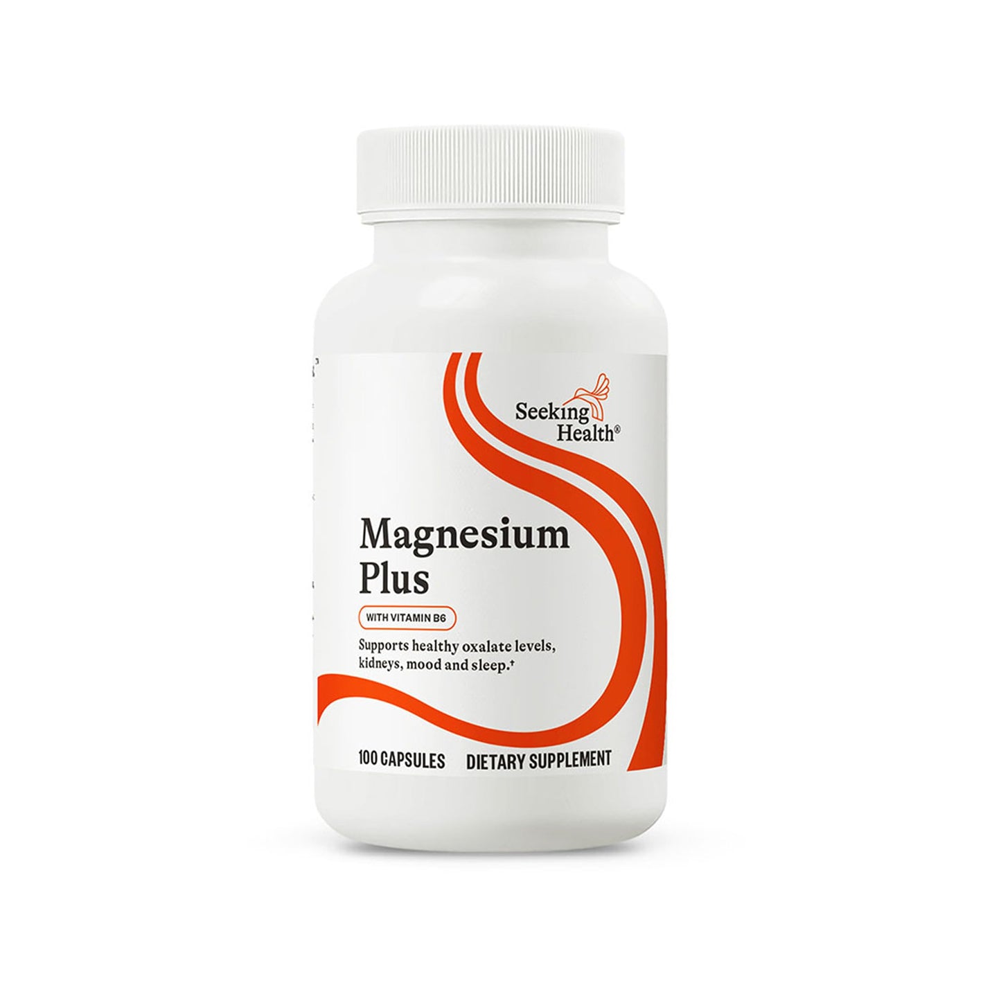Seeking Health Magnesium Plus with Vitamin B6 Capsules, 100 Count