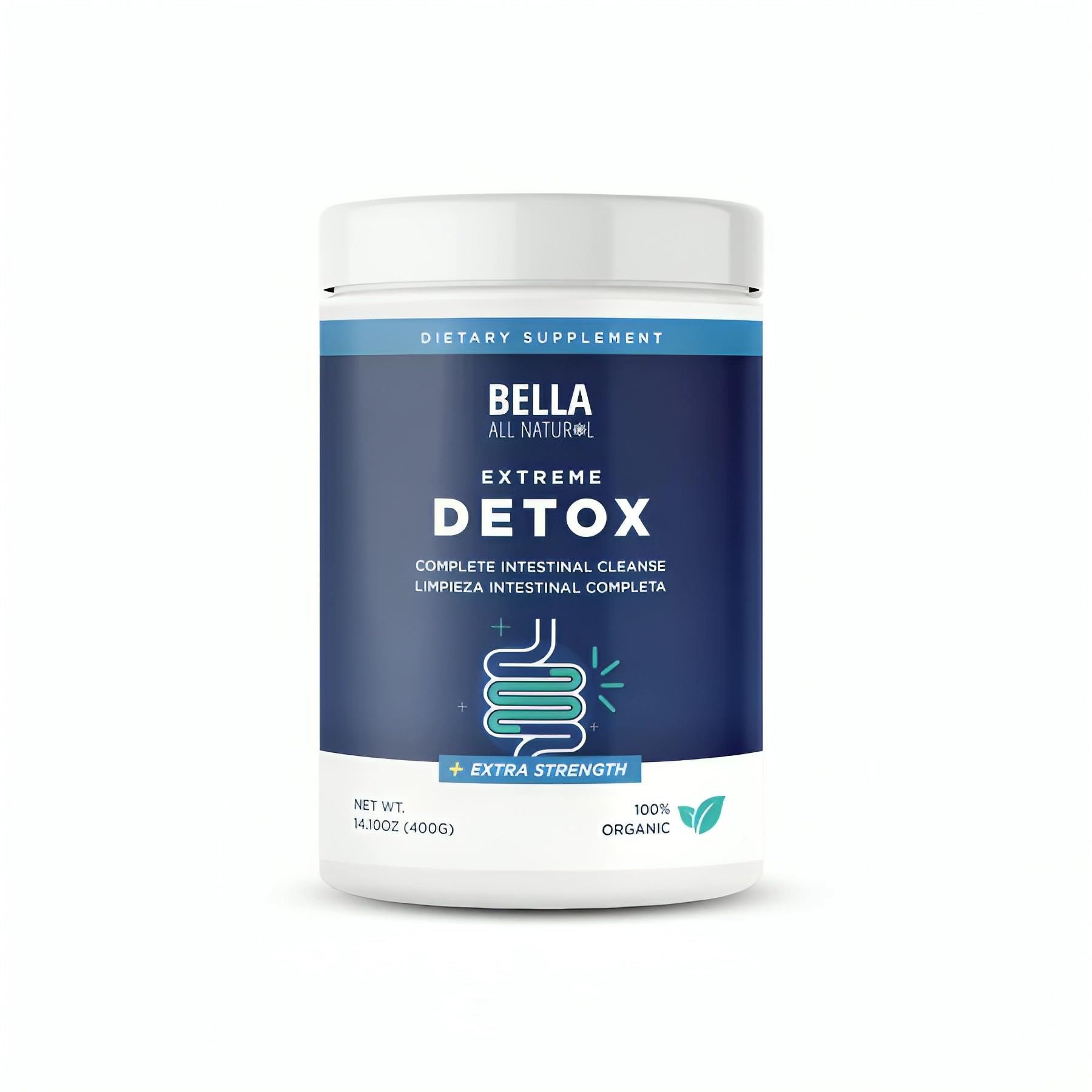 Bella All Natural Extreme Detox Unflavored Powder 14.1 Ounce