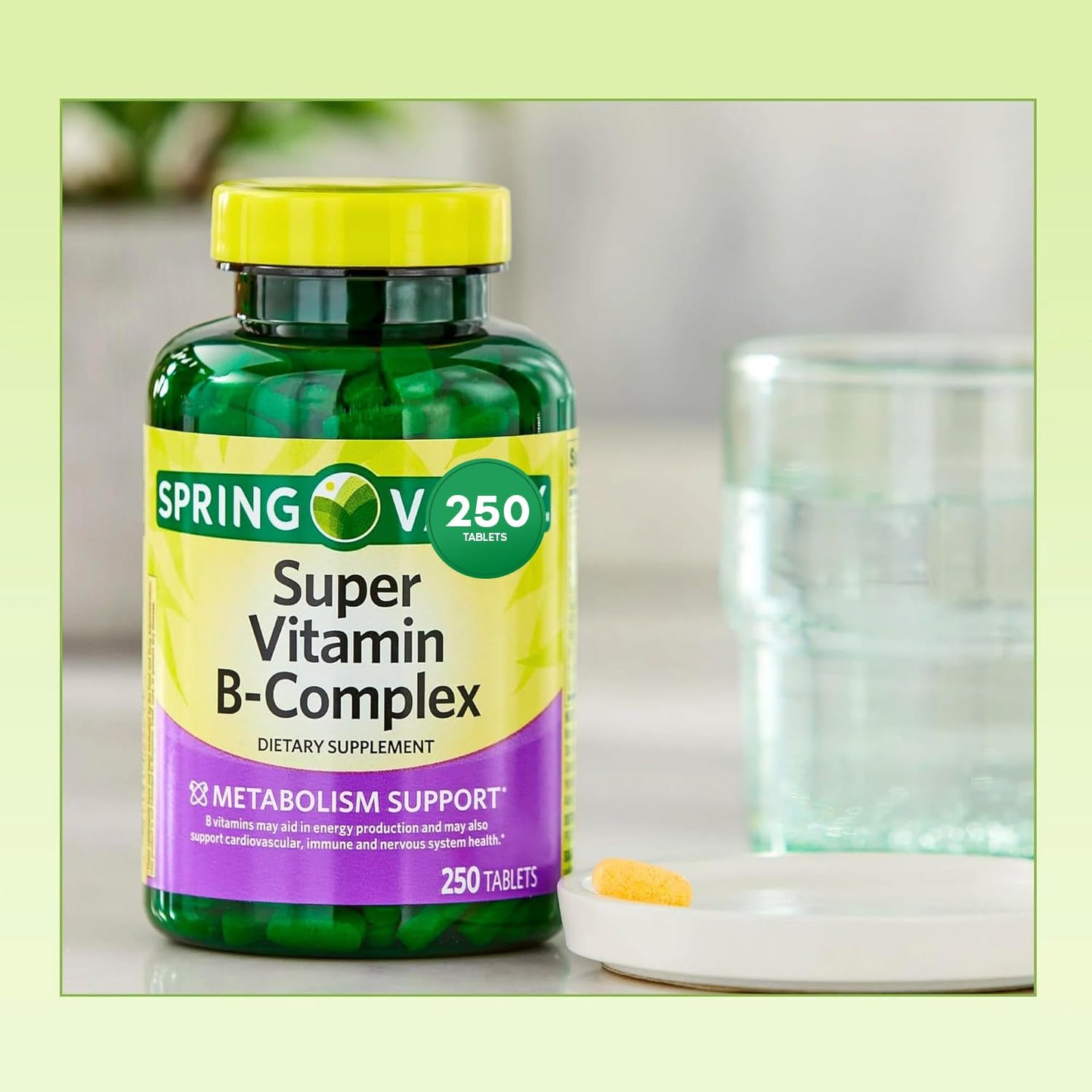 Generic Sprin Val-Ley Super Vitamin B-Complex Tablets 250 Count
