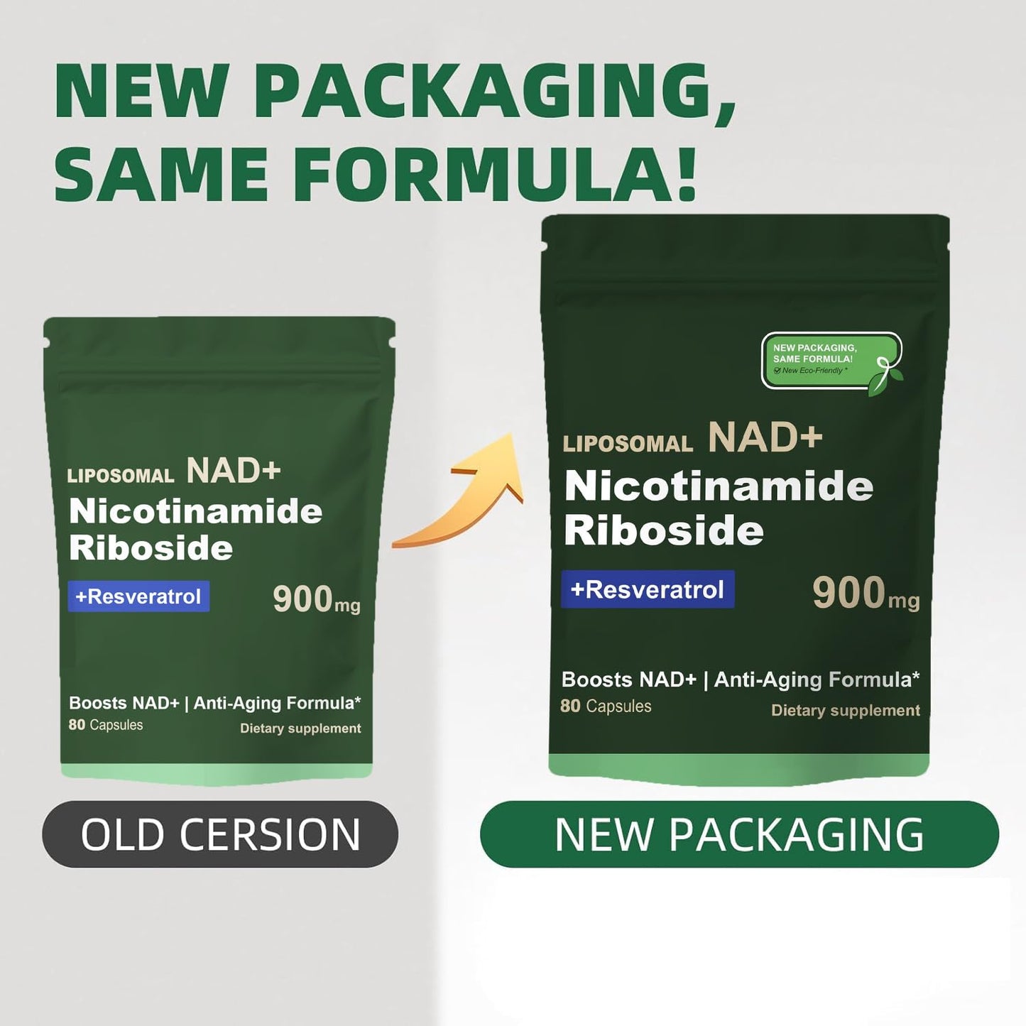 Quackiki NAD Resveratrol Supplement with NAD Nicotinamide Riboside Resveratrol 900 MG, 1 Capsule