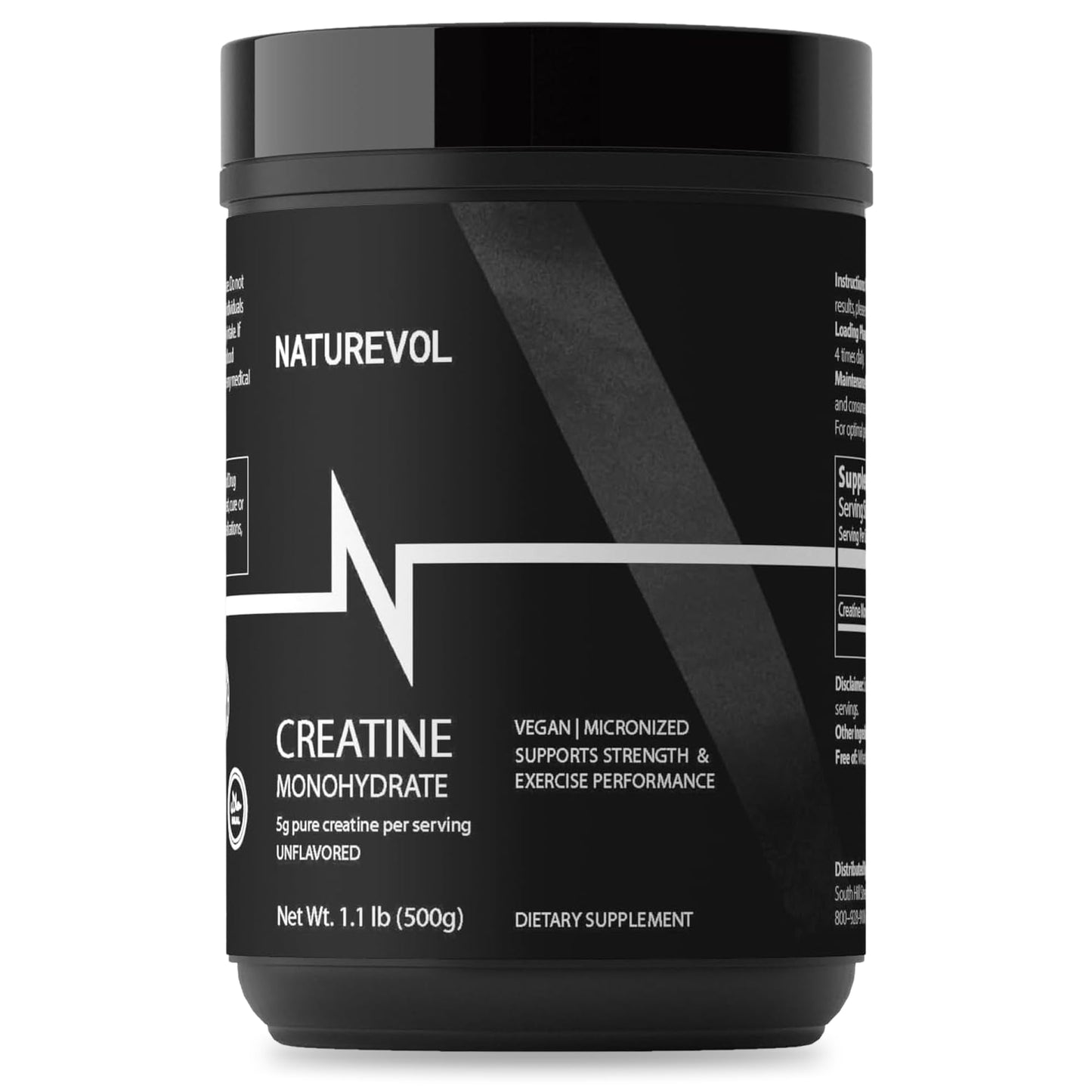 NATUREVOL Creatine Monohydrate Powder, 17.64 oz