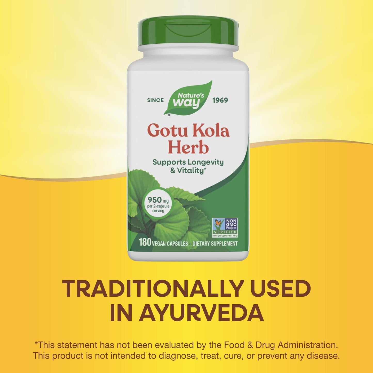 Nature's Way Gotu Kola Herb Capsule 180 Capsules