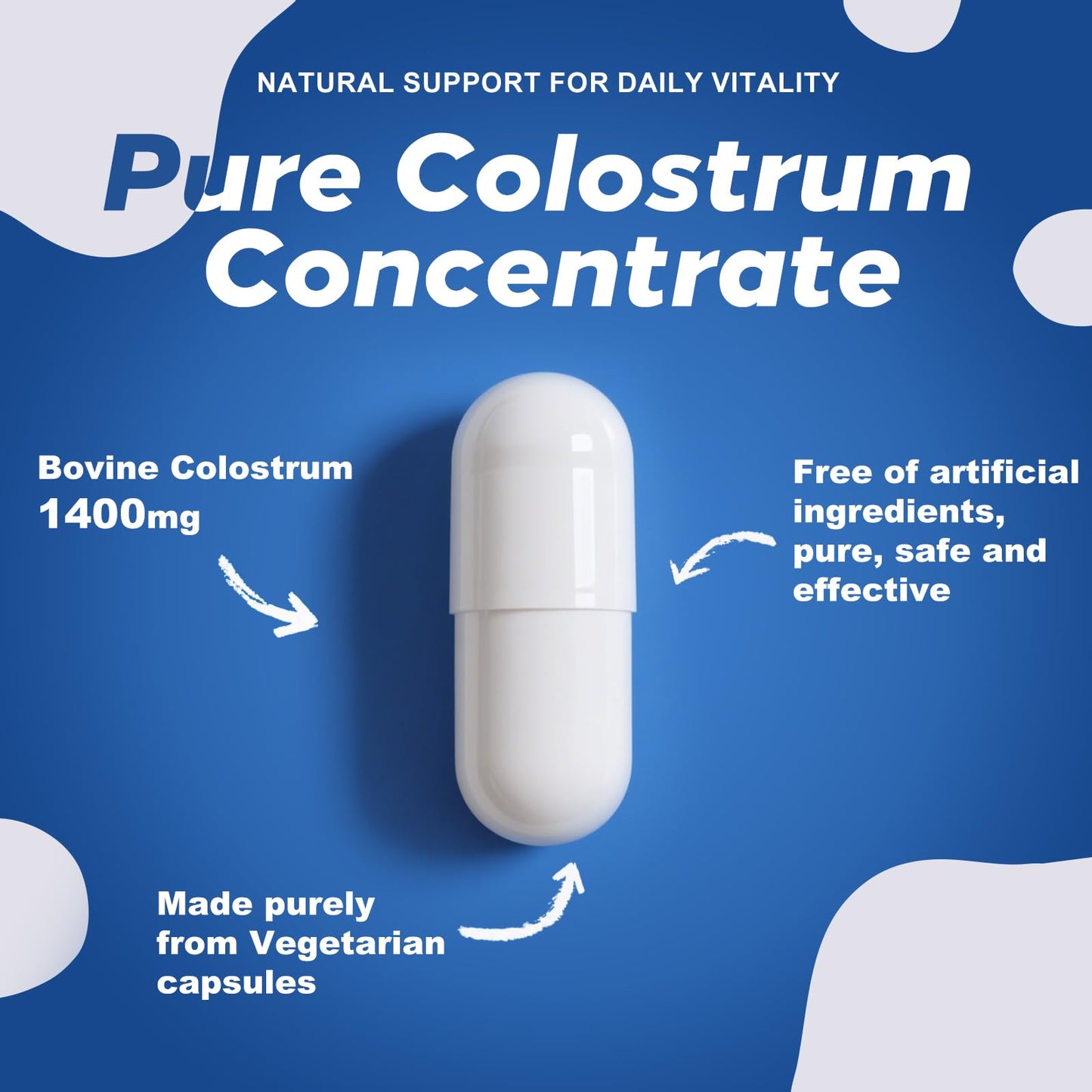 PeakVigor Bovine Colostrum Capsules 110 Count
