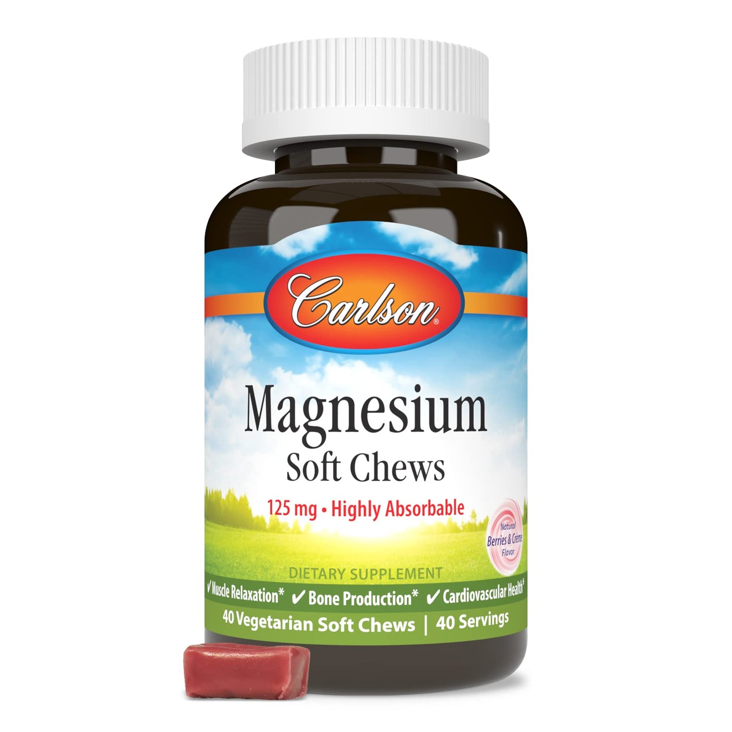 Carlson Magnesium Softgels 125 mg, 40 Softgels