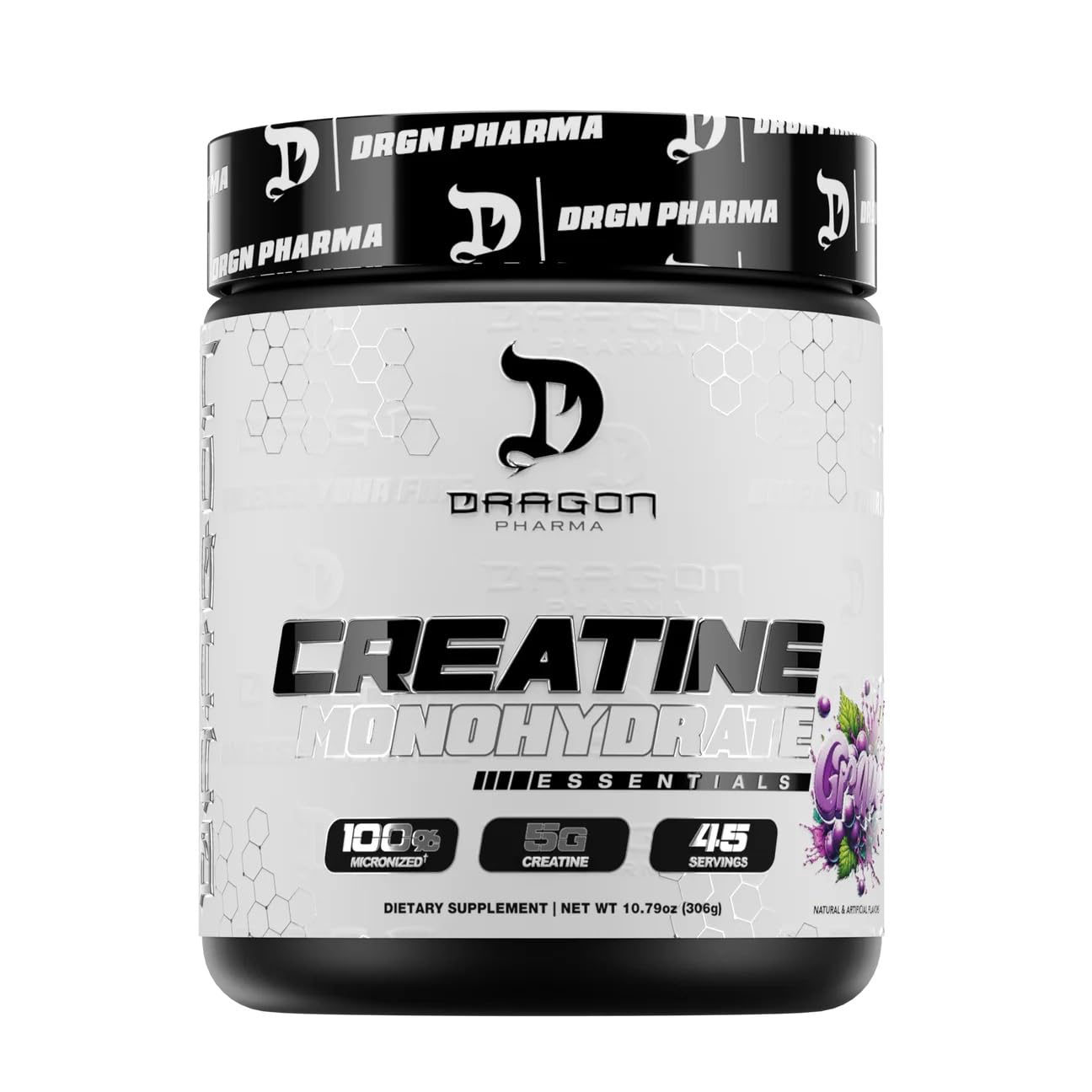 Dragon Pharma Creatine Monohydrate Powder 10.79 Ounce (Pack of 1)
