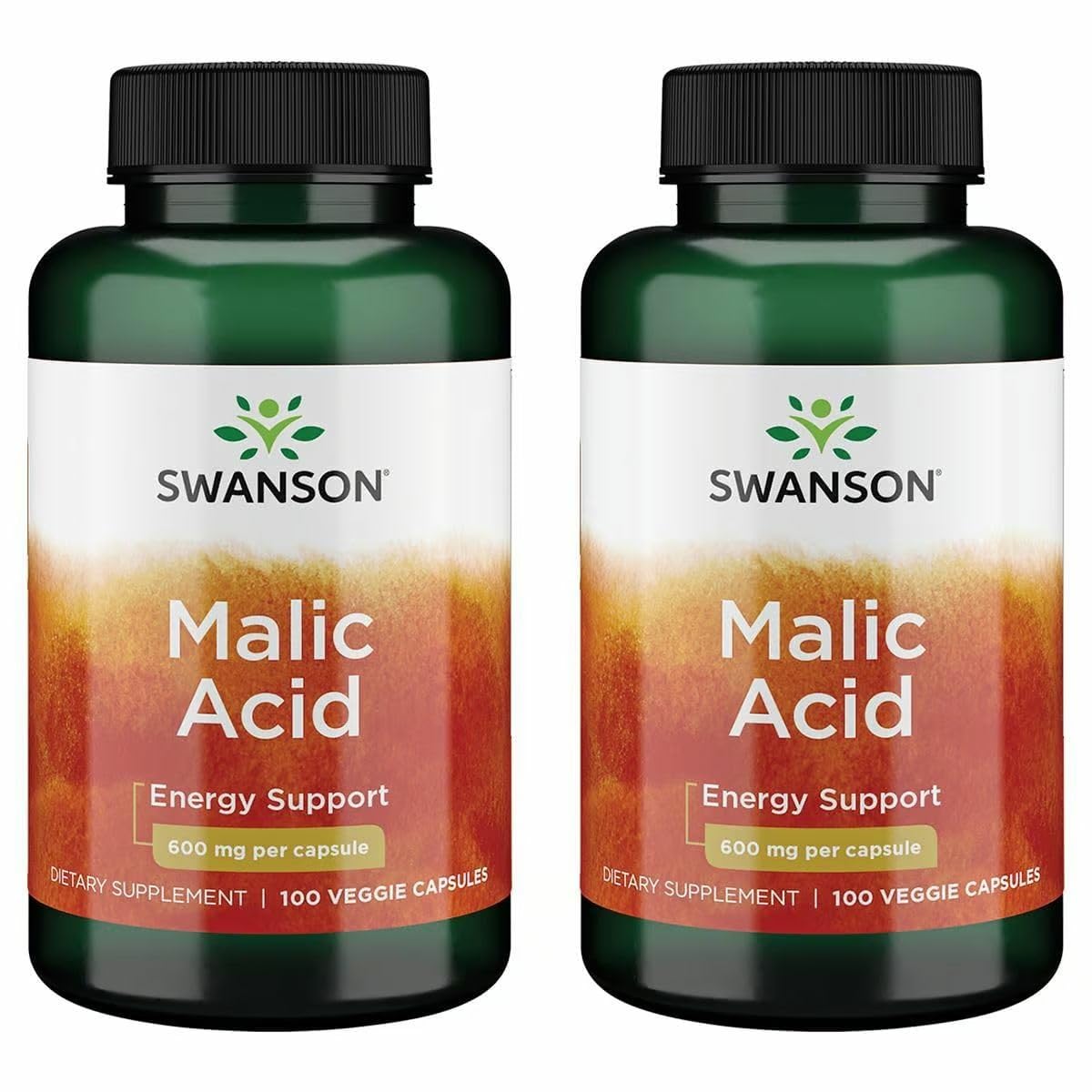 Swanson Malic Acid 600mg Capsule, 200 Capsules