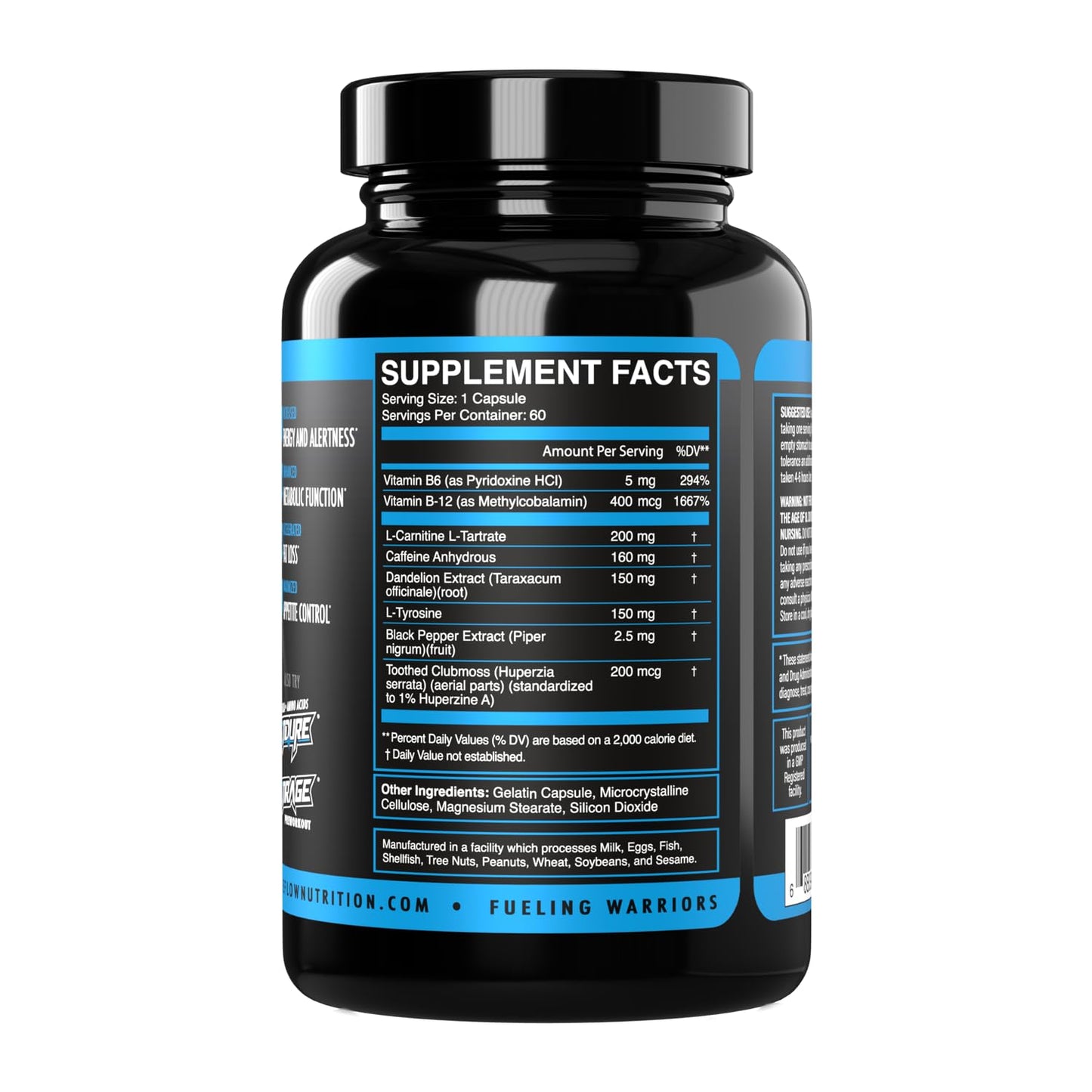 eFlow Nutrition ENCINERATE GLP-1 Support Supplement for Weight Loss & Energy - Appetite Support and Weight Management, 60 Capsules