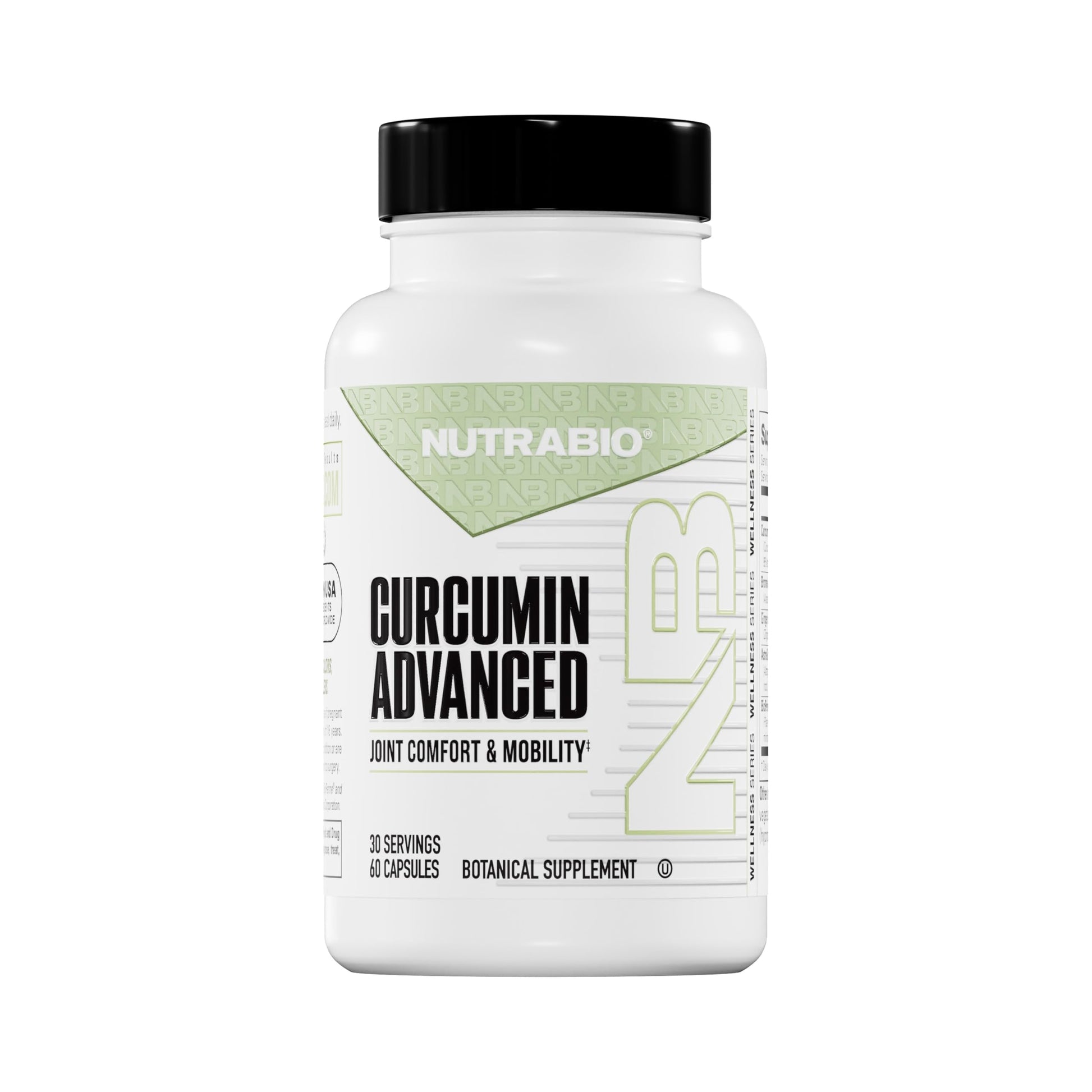 NutraBio Curcumin Advanced Digestion & Joint Support Complex with Bromelain, Ginger Root Extract, Bioperine, and AstraGin, 60 Capsules
