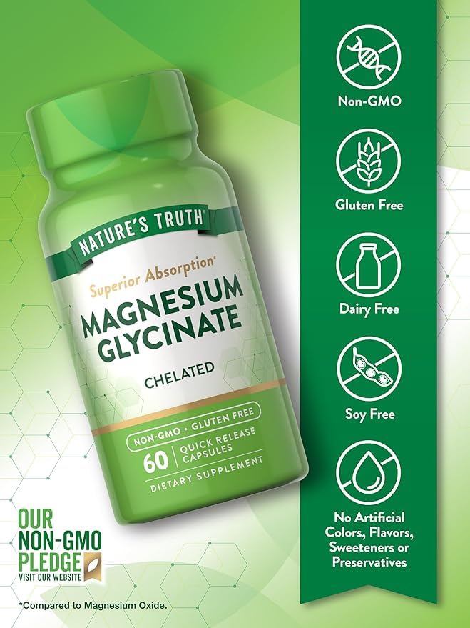 Nature's Truth Magnesium Glycinate Capsules 200mg, 120 Capsules