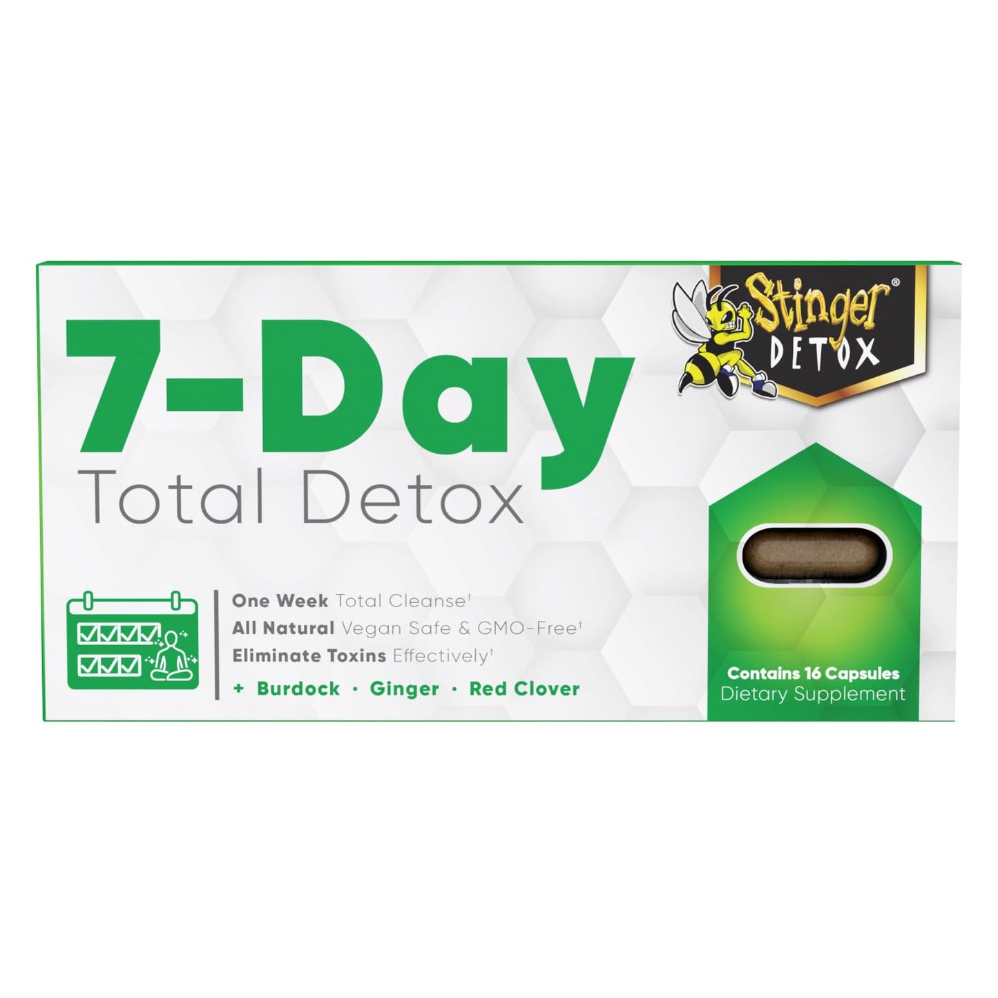Stinger Detox 7-Day Total Detox Permanent Cleanser Capsule 16 Count